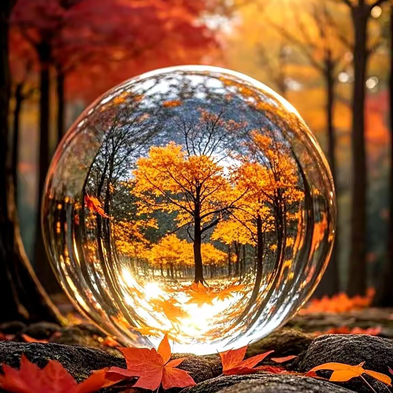 150mm/200mm Clear Crystal Ball Divination Meditation Glass Sphere Photo Prop