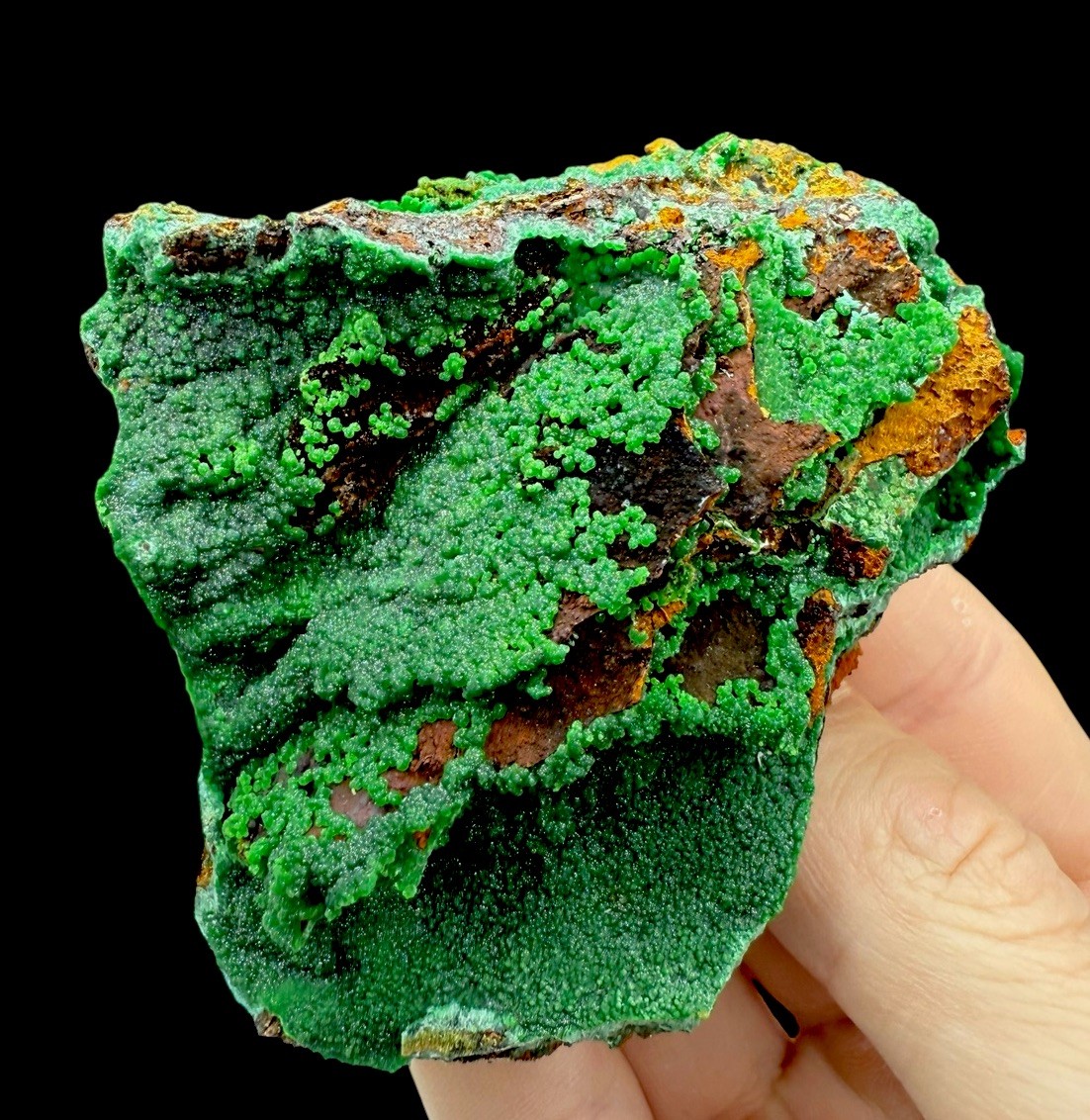 Green Conichalcite Crystals : Hilarion Mine . Attica , Greece 🇬🇷