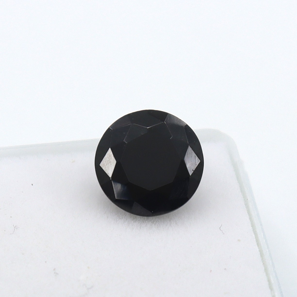 3.10 Natural Super Fine Black Round Cut Onyx GGI Certified Loose Gemstone