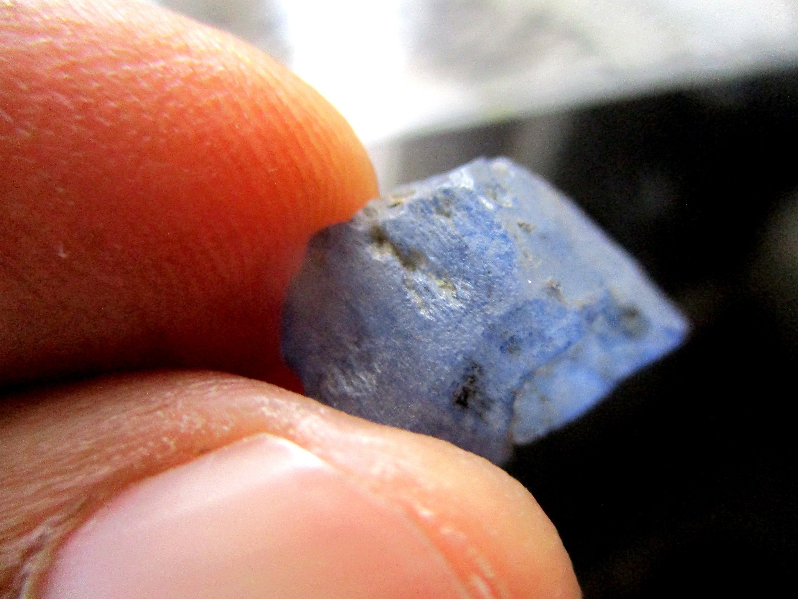 Natural Blue Sapphire Crystal Specimen, 10.75 Carats, Jammu Kashmir Origin