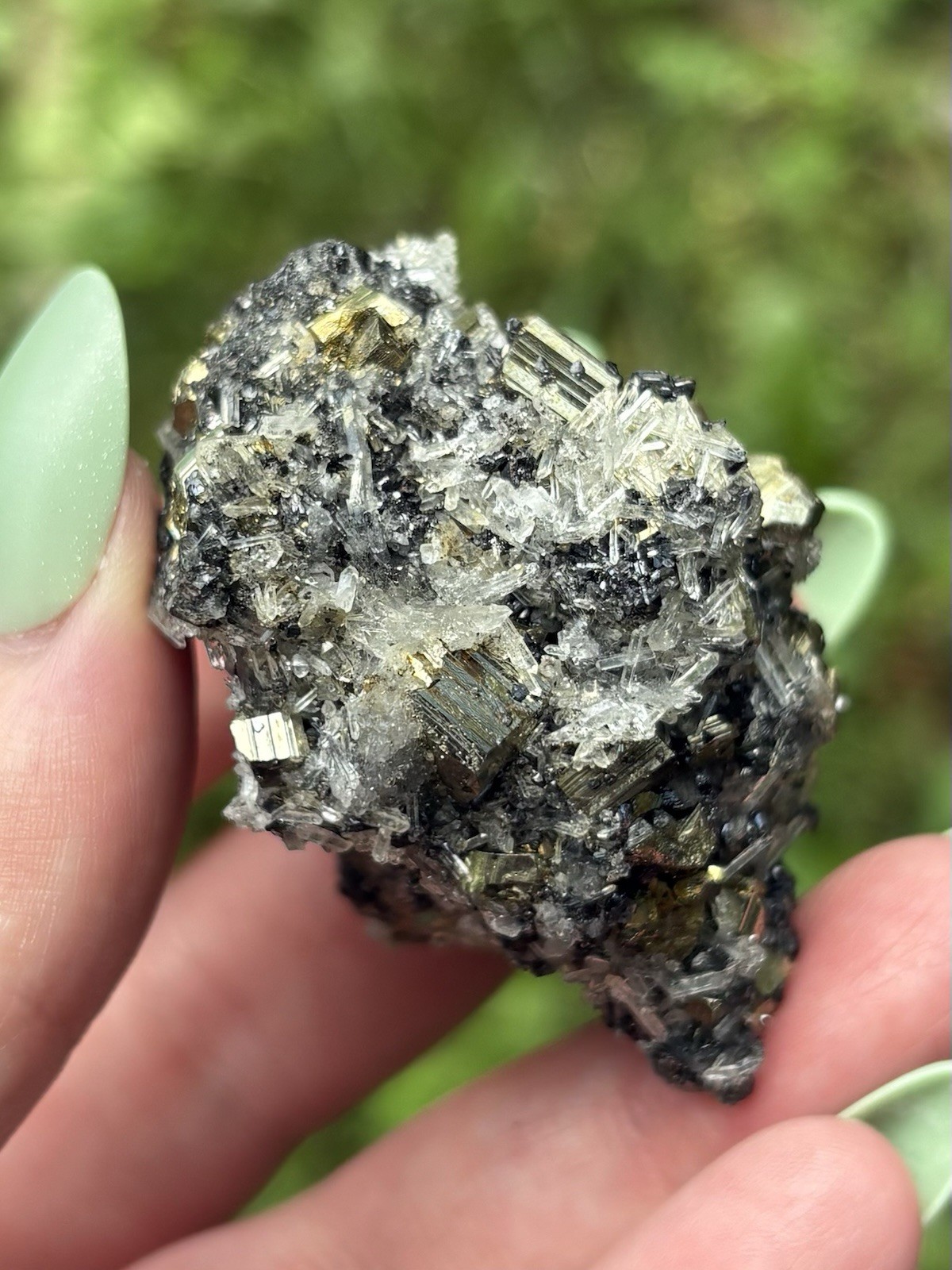 Natural Pyrite Cubes With Clear Quartz- Sparkly 1.8” Pyrite Sphalerite & Quartz