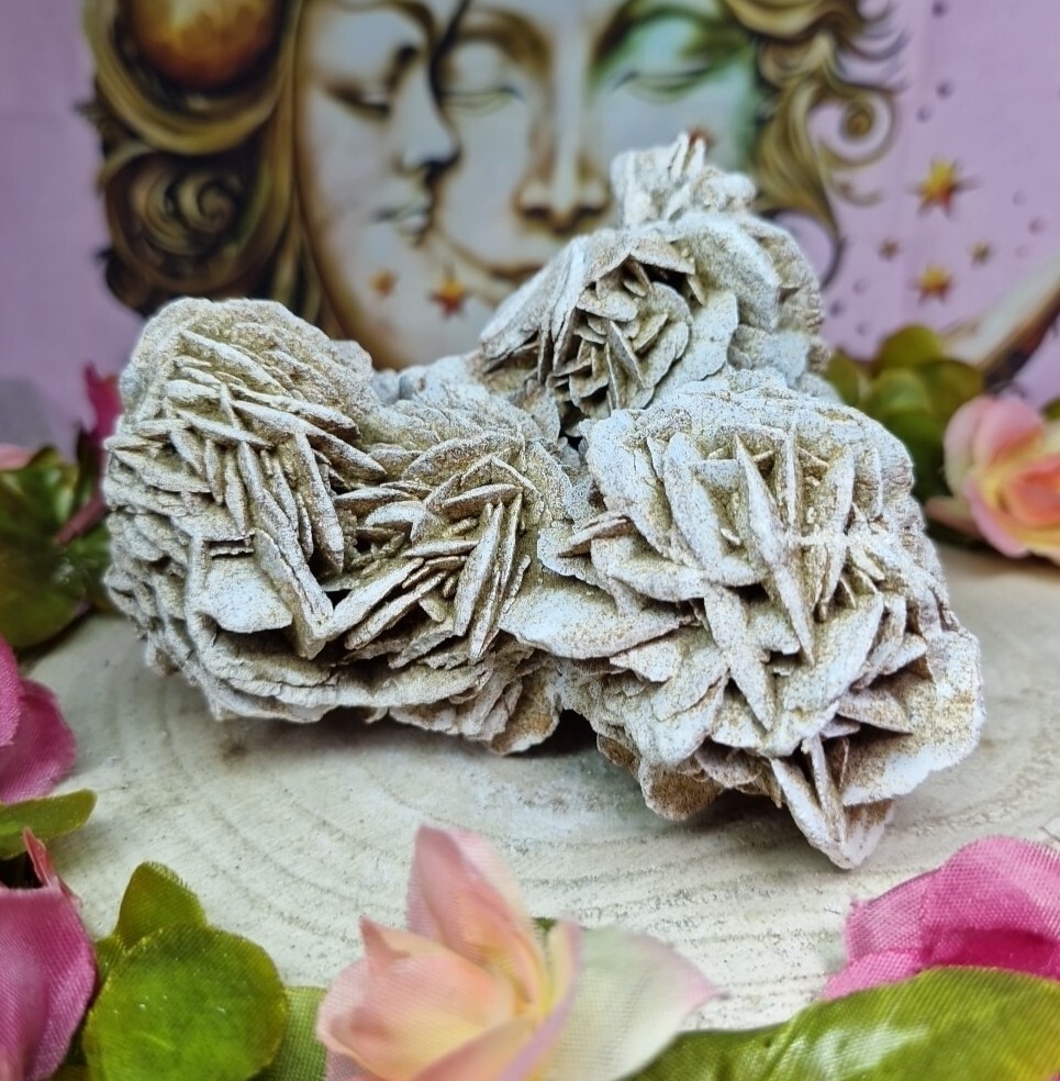 Large Desert Rose Selenite Raw Sand Rose Crystal Cluster Formation 522g 110mm