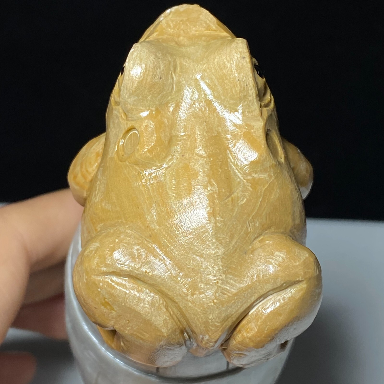 Natural Crystal Quartz Mineral Specimen Songhua Stone Handcarved Frog Gift