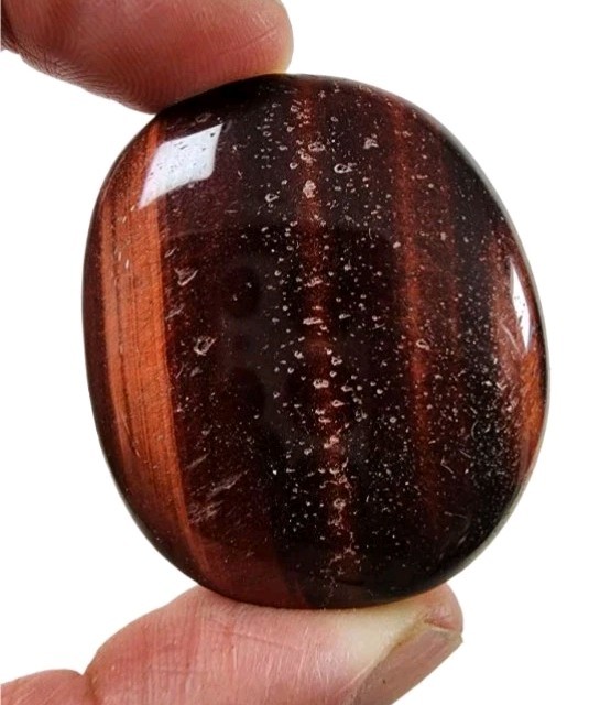 Tigers Eye Red Polished Smooth Stone Africa 25.4 grams