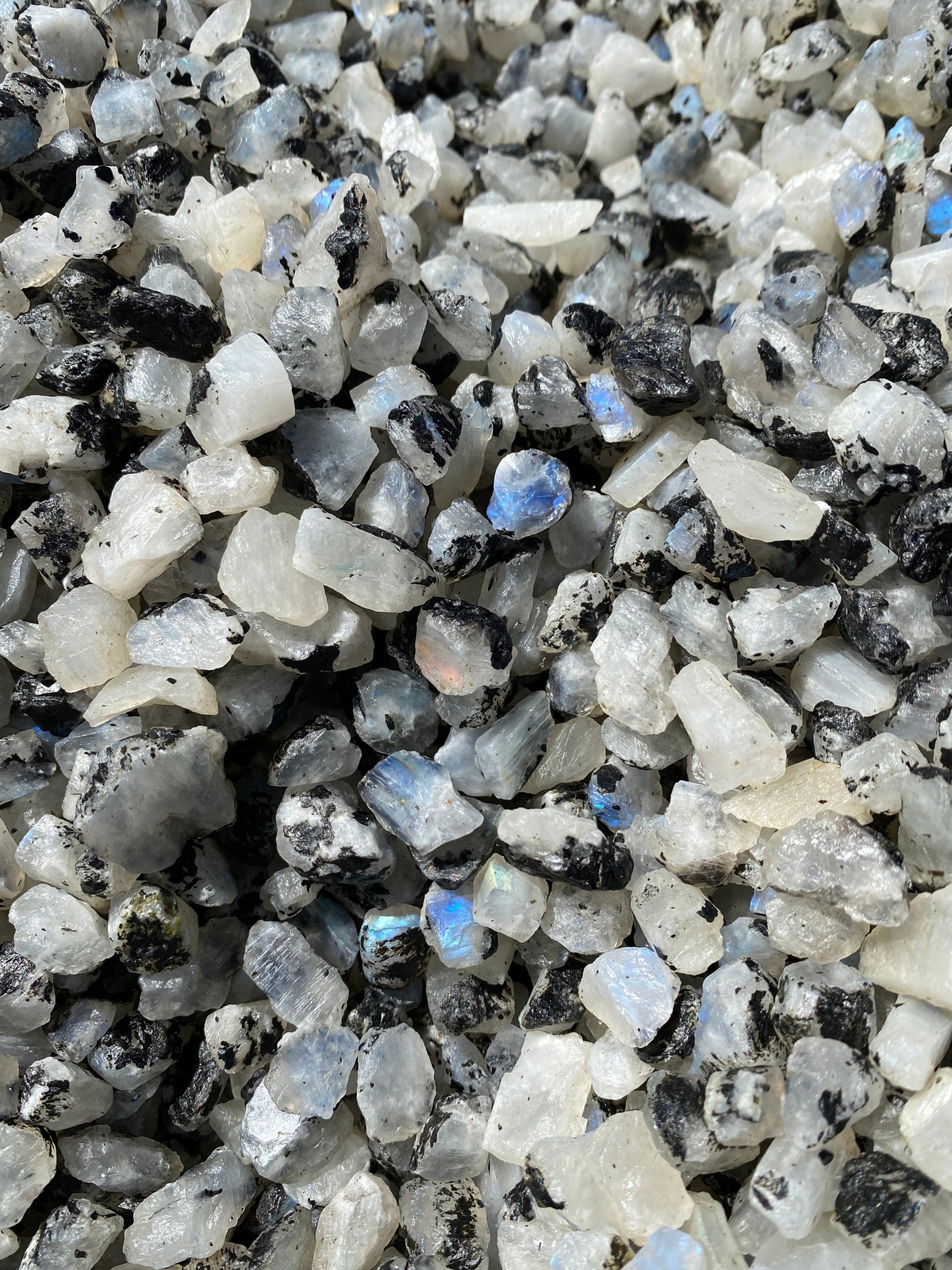 Raw Rainbow Moonstone (Grade AA) Natural Rough Rainbow Moonstone Gemstone
