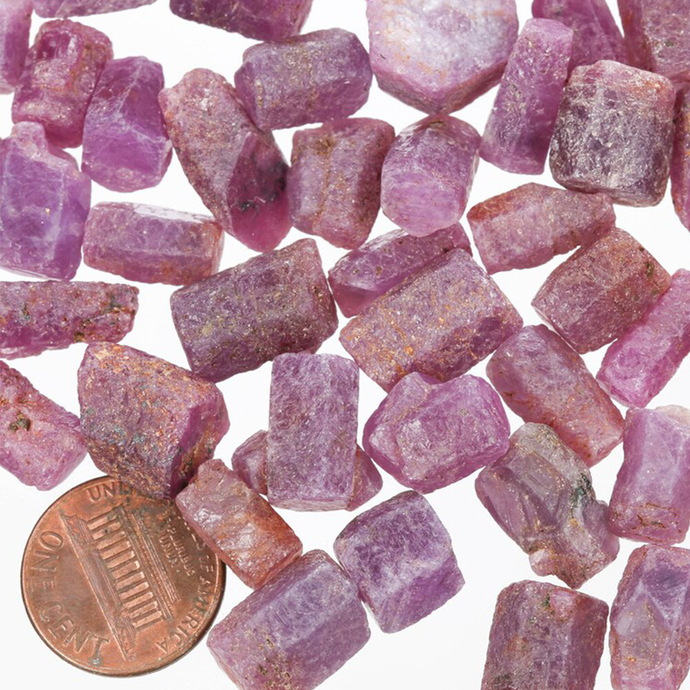 50/100g Natural Blue Sapphire / Ruby / Mix Lot Rough Loose Gemstone Precious