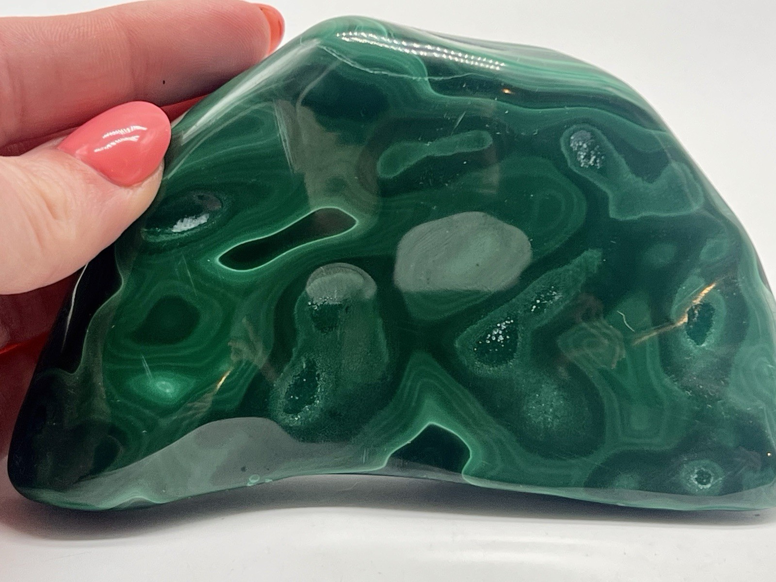 Polished Malachite Freeform Congo 426g (0.94 lb) Reiki Mineral Display Stone