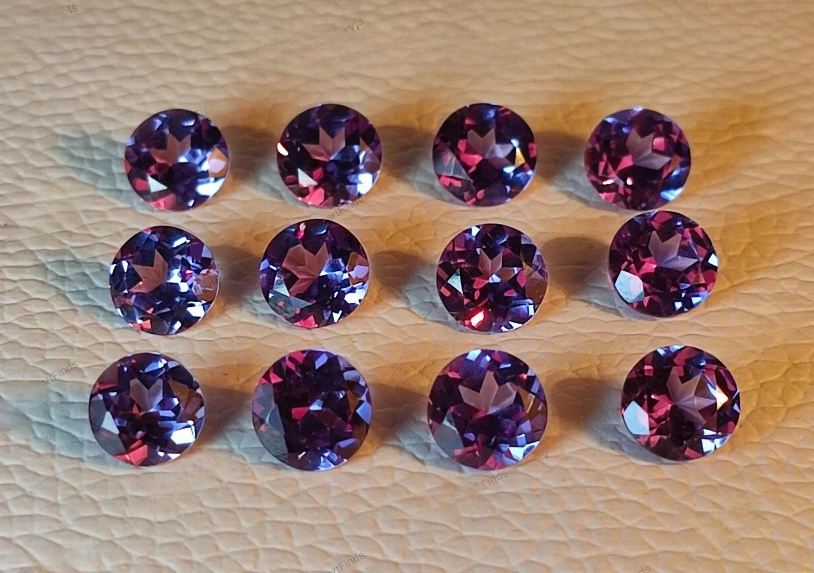 7×7 MM (10 Pcs) Natural Color Change Alexandrite Certified Loose Gemstone Lot