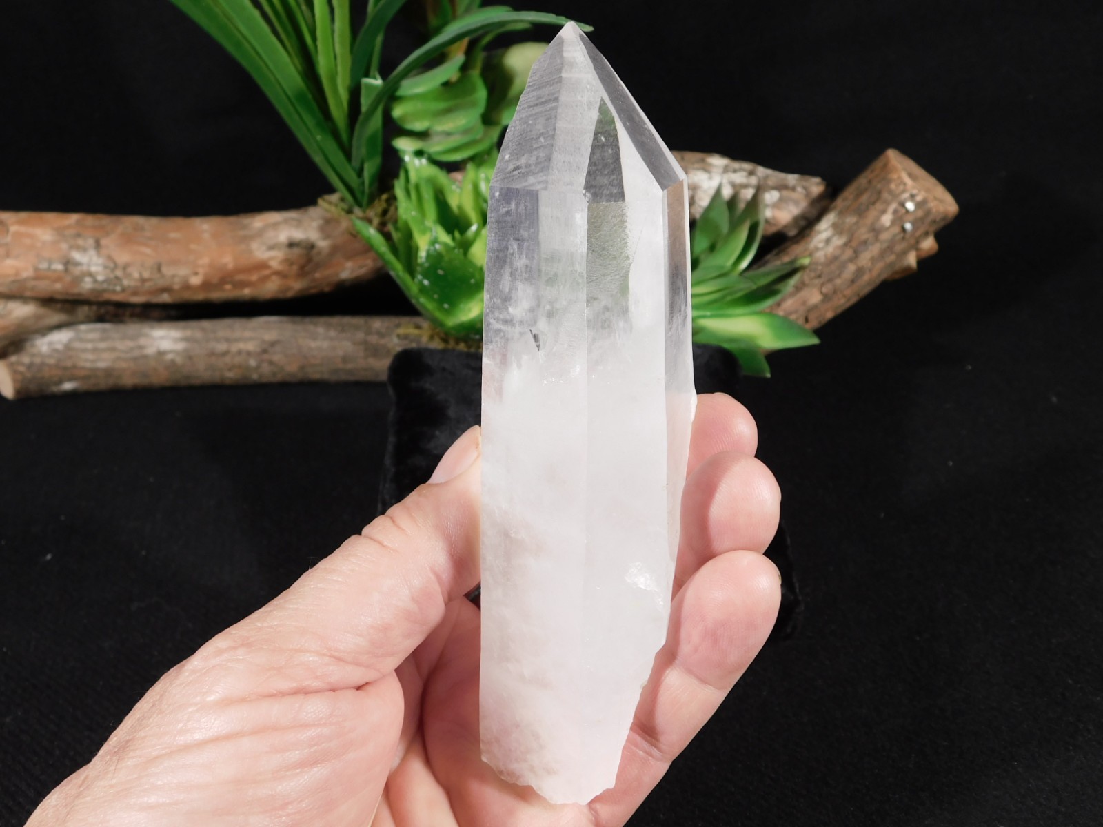 Long! Semi Translucent LEMURIAN Quartz Crystal From Brazil 318gr