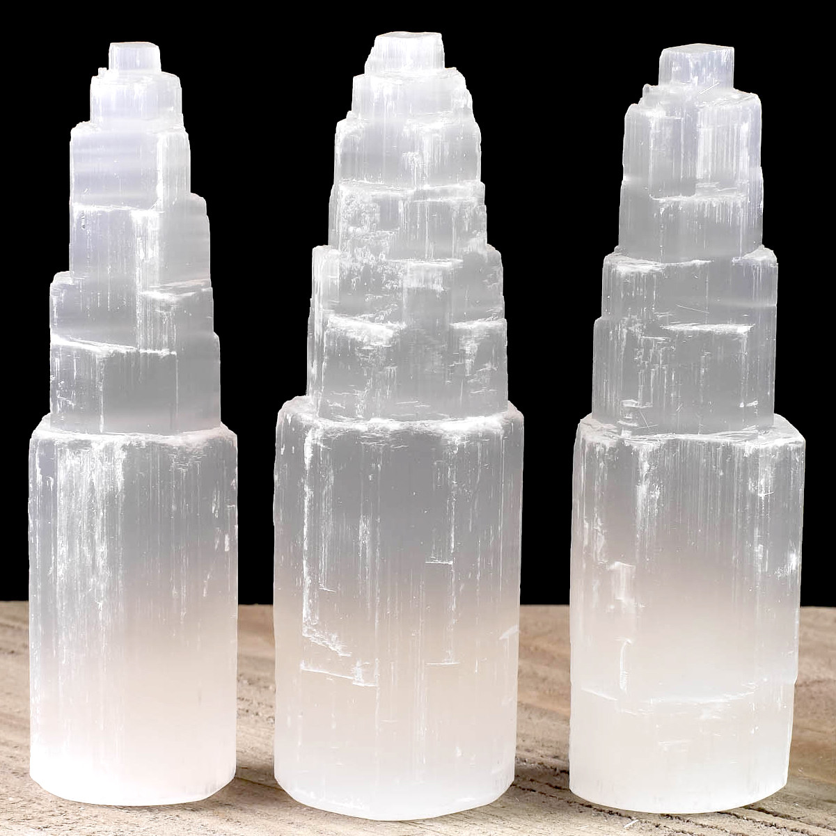 XL Selenite Tower Rough 8 ” inch Crystal Morocco Natural Carved Healing Energy