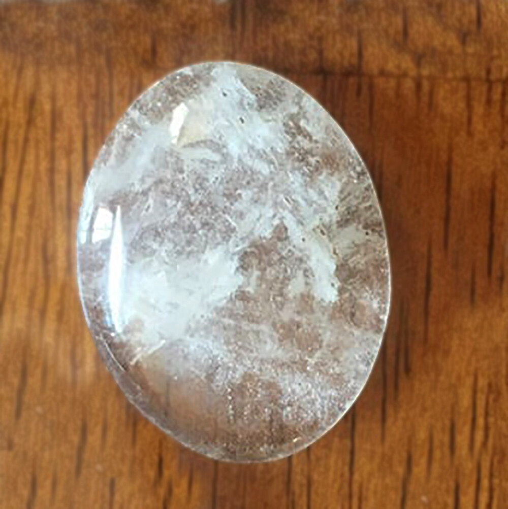 Natural Quartz Crystal Palm Stone Polished Worry Stone Energy Healing Reiki Cab