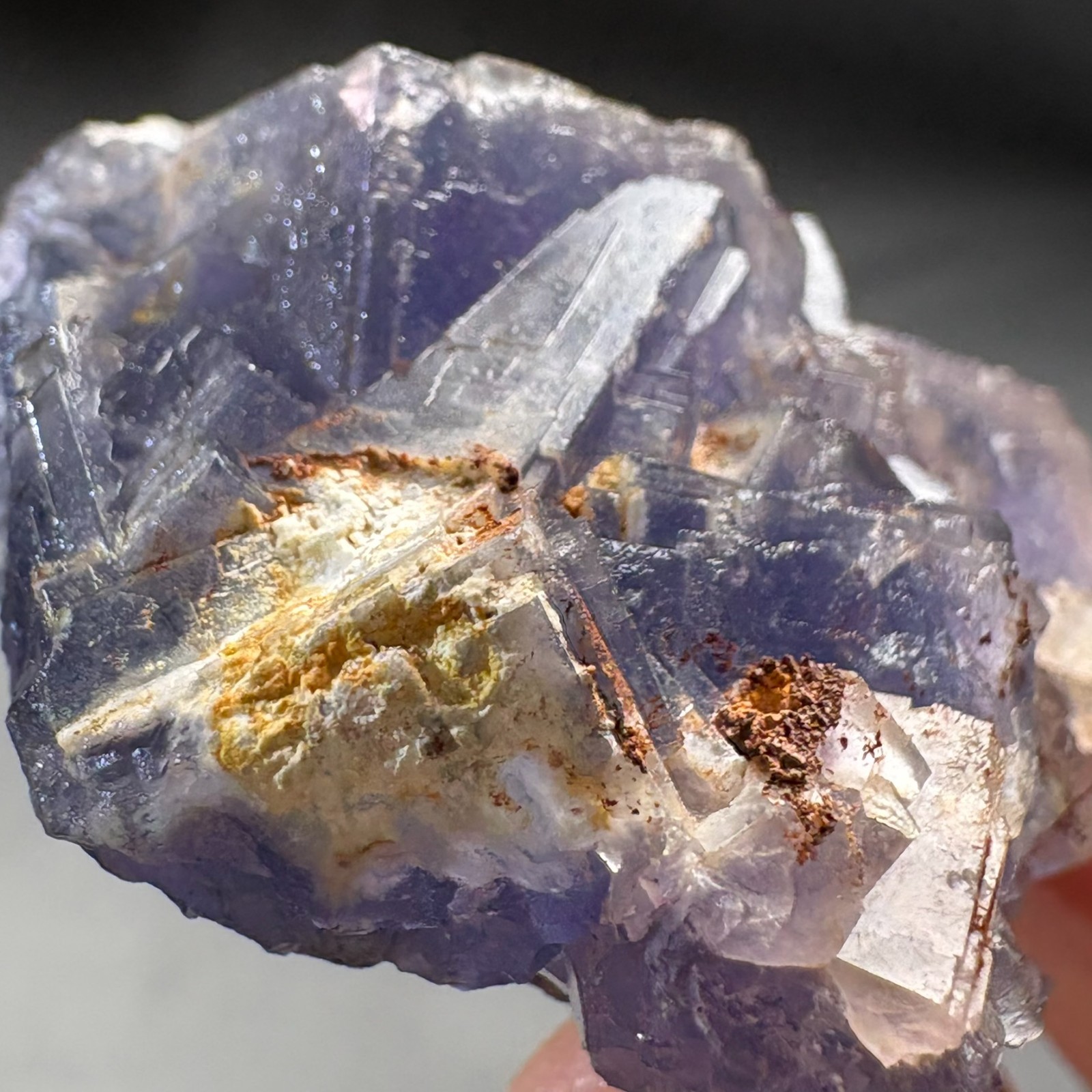 Rare Blue Phantom Fluorite Cluster Stepped Natural Crystal Raw Mineral Specimen