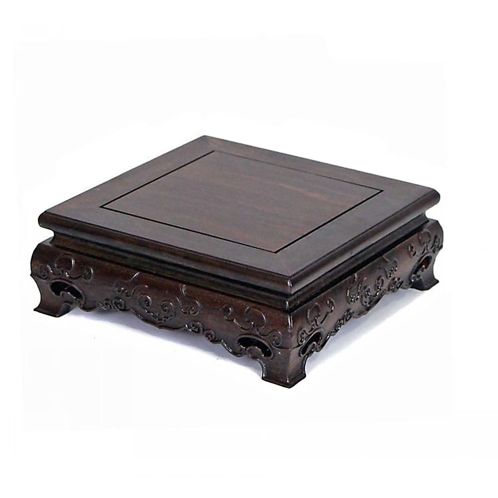Wooden Black Pedestal Square Chinese Luxury Display Stand for Statue Crafts O…
