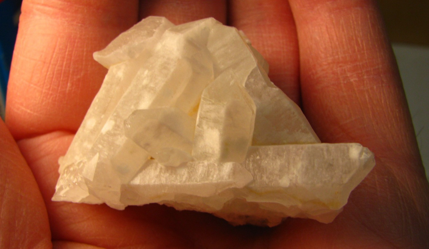 2 WHITE QUARTZ CRYSTAL CLUSTERS 2.4in & 1.84in ARKANSAS USA #216