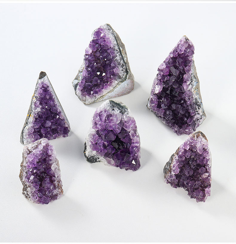 Natural Amethyst Quartz Geode Crystal Cluster Healing Specimen Decoration DIY