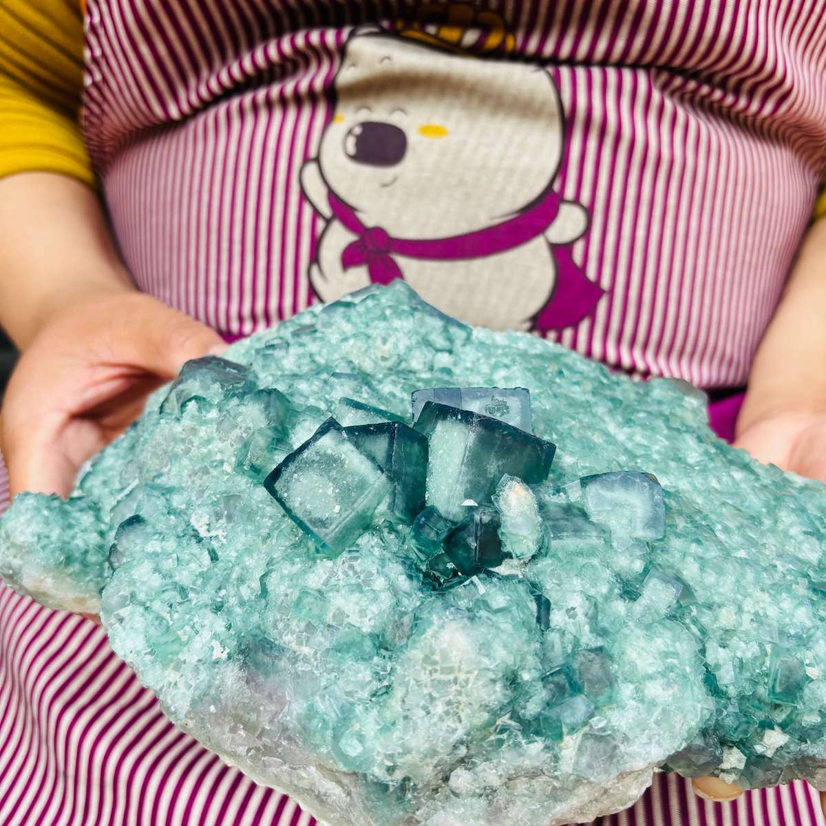 5.94LB Natural Fluorite Cluster Crystal Mineral Specimen Energy Reiki Healing