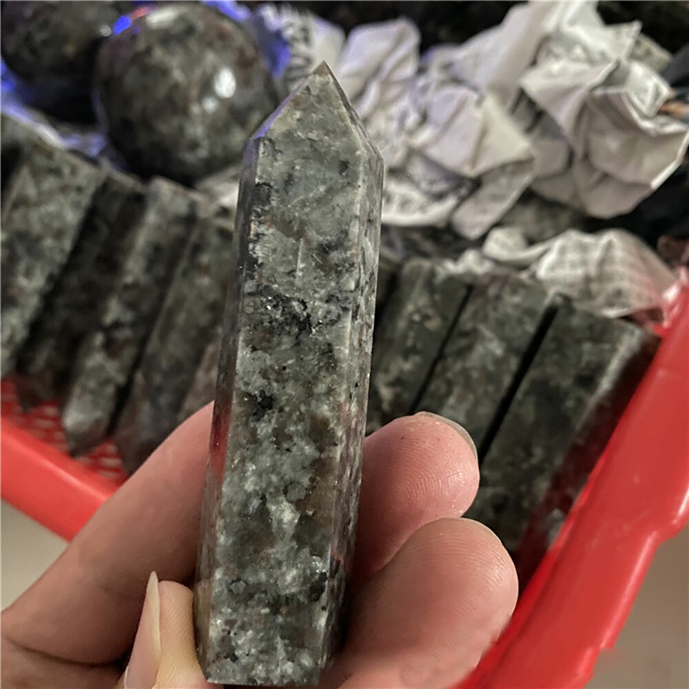 9-10CM Natural Yooperlite Quartz Obelisk Crystal Point Wand Reiki Healing Stone