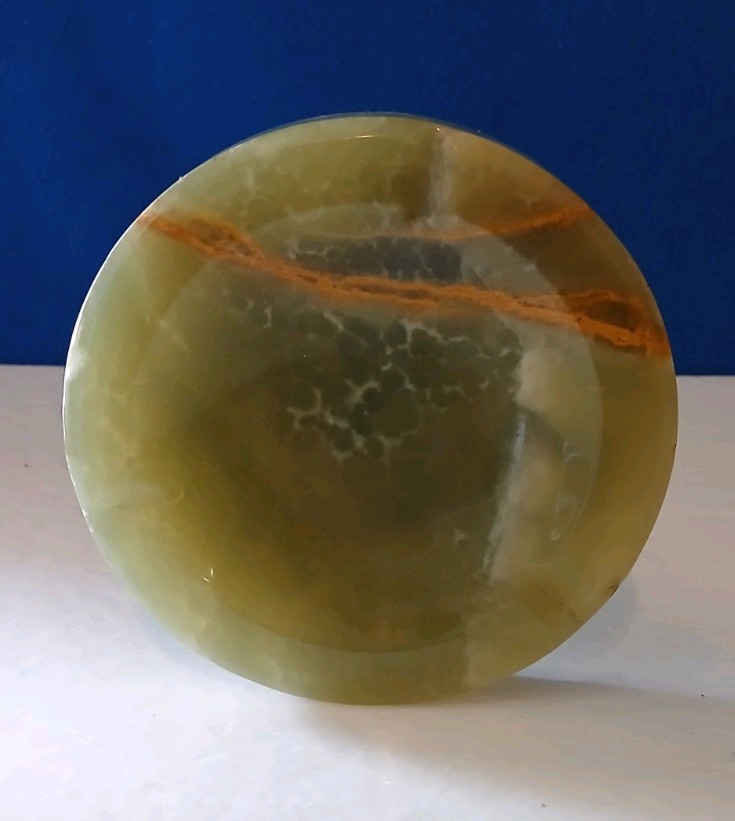Natural Afghan Jade quartz crystal ashtray Mineral specimen Healing 4¾”x3/4″