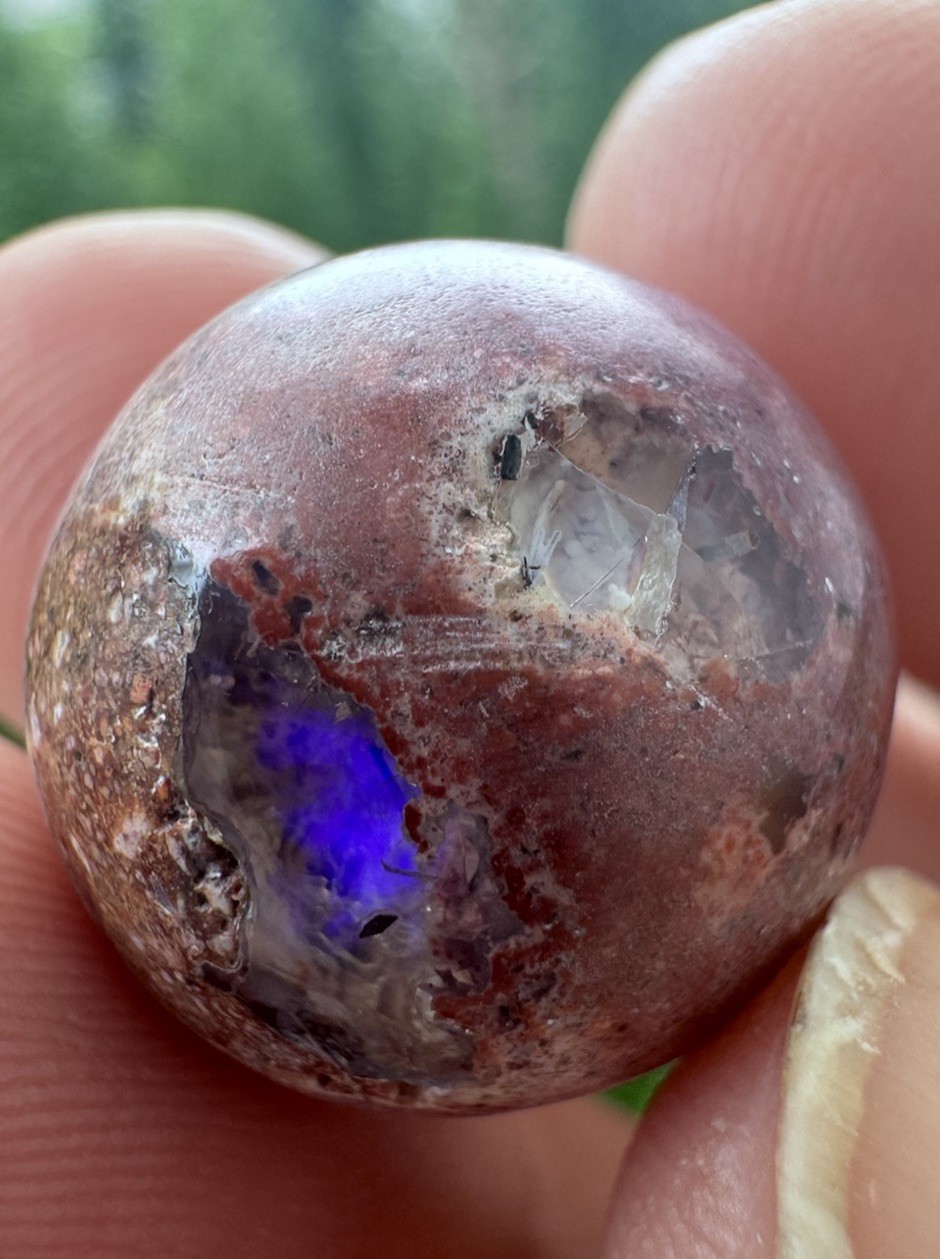 Mexican Cantera Boulder Opal Polished Matrix Sphere Orb Ball 18mm