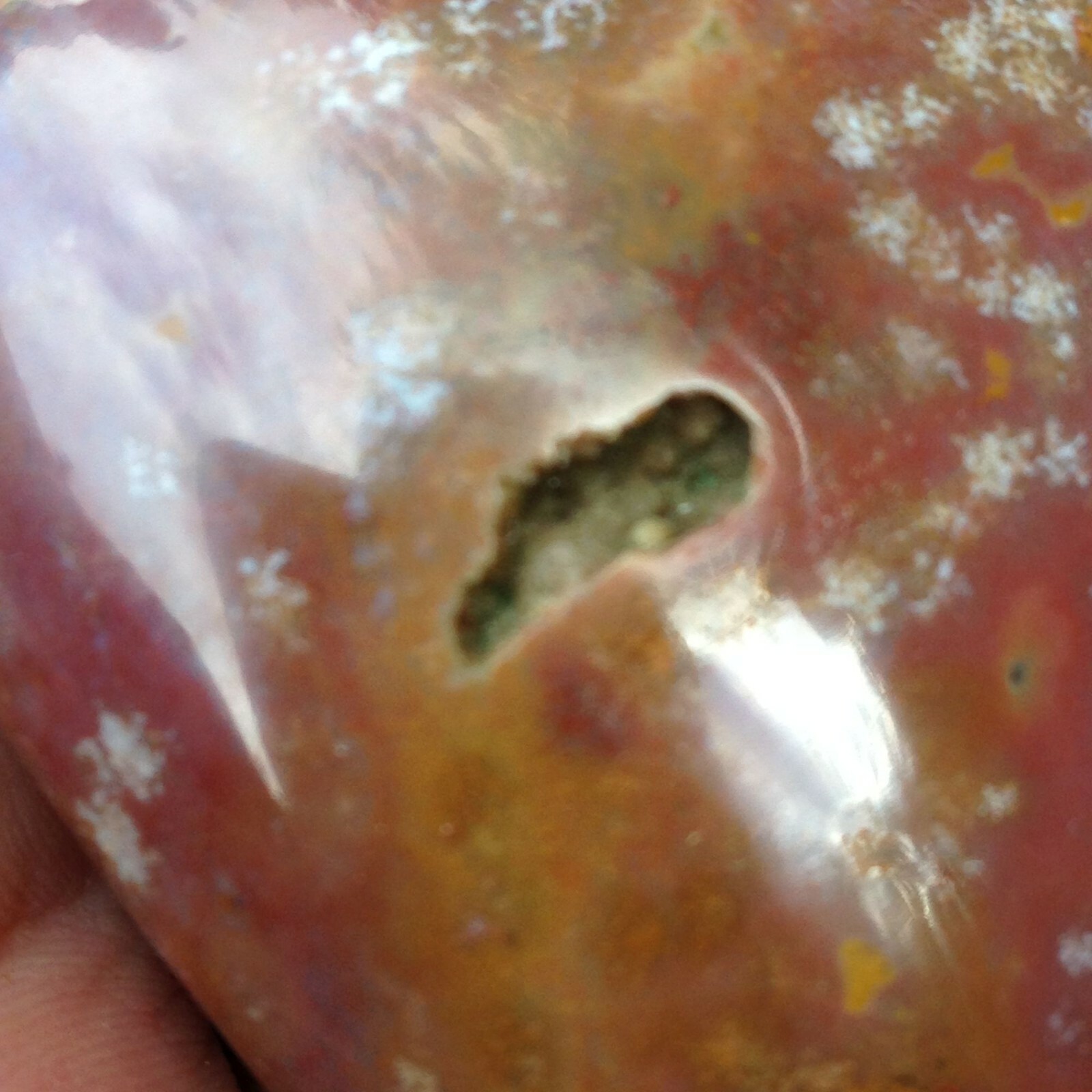 Large Ocean Jasper Crystal Drusy Heart Atlantis Stone Love 188g 6.93×7.45×2.9cm