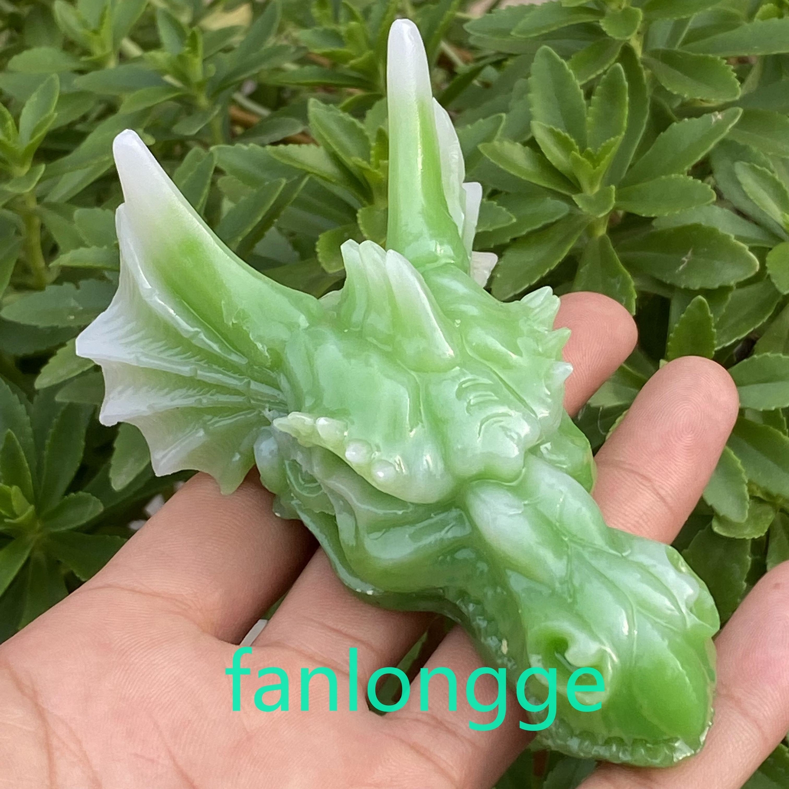 3.5″ Luminous Stone Pink Dragon skull Carved Quartz Crystal Gift Healing 1pc