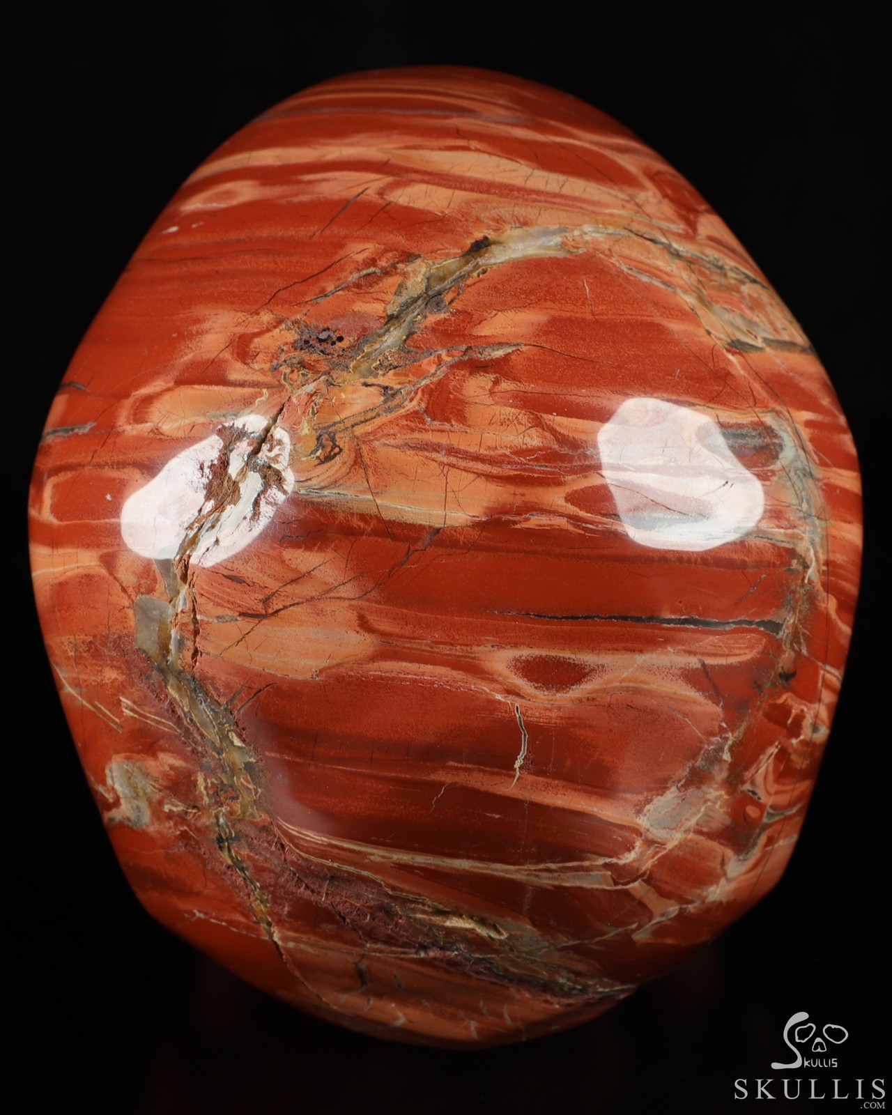 Lifesized 7.0″ Red Jasper Carved Crystal Skull,Super Realistic, Crystal Healing