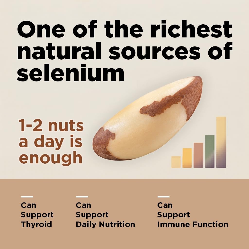 16 oz Raw Brazil Nuts: Rich in Selenium, Gluten & Peanut Free Delight