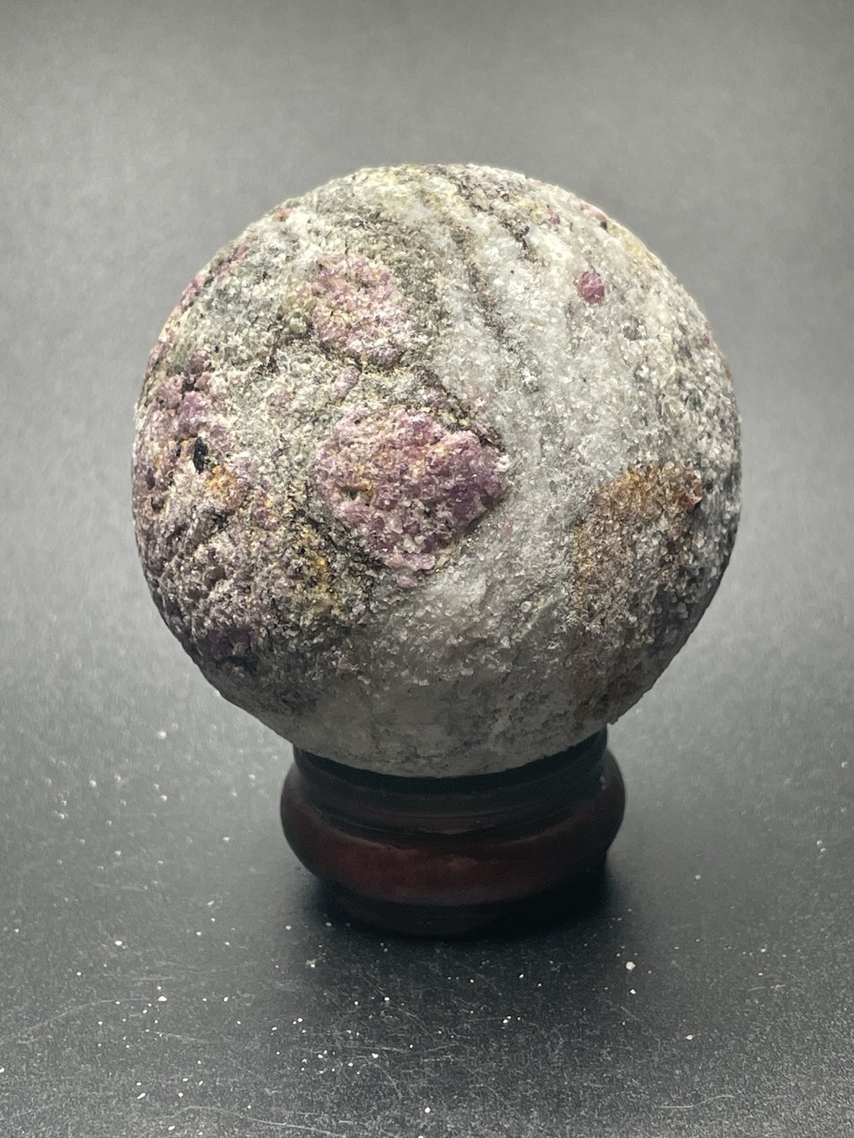 Ruby In Feldspar Sphere 263g