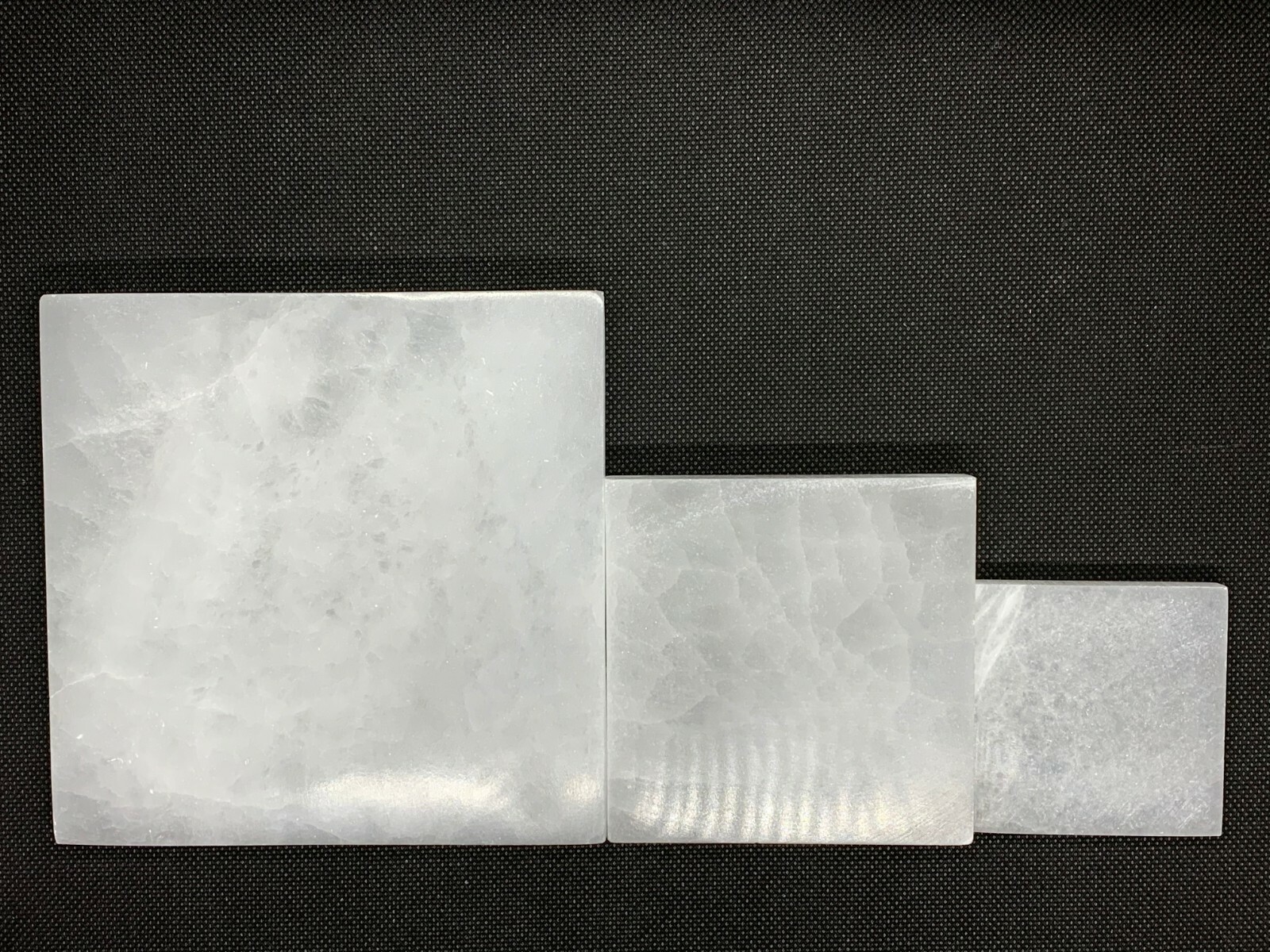 Polished Selenite Charging Station Square Flat Crystal Plate, Size 3″, 4″ & 6″
