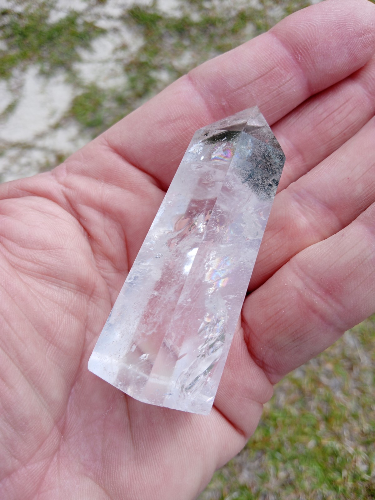 Lot of 5 Phantom (Ghost👻) Quartz Crystal Wand Points Healing. Over 1 Pound! Z1