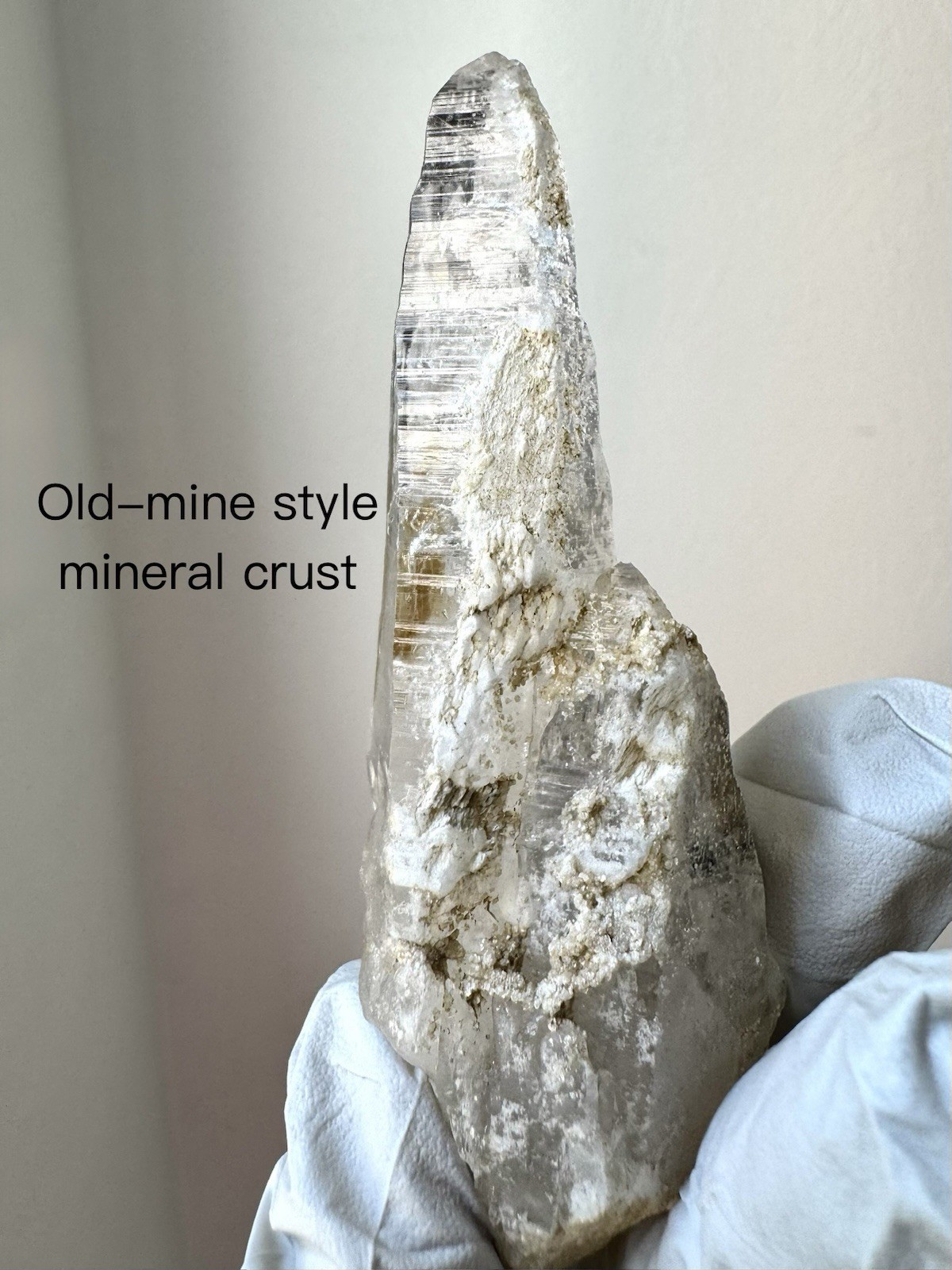 “White Summit” Hashupi Himalayan Quartz Elongated Spear-point Slender Crystal