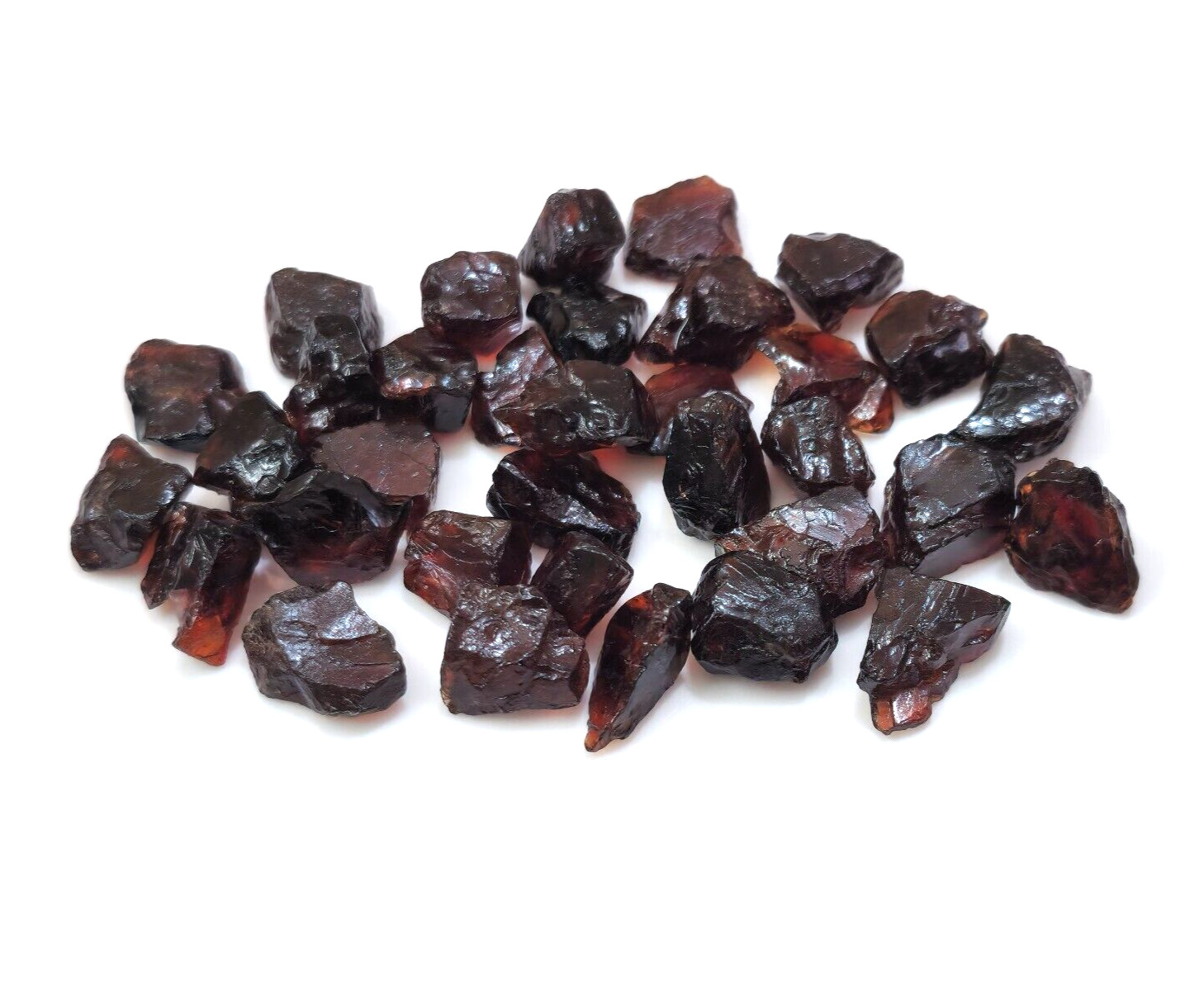 100% Natural Red Garnet 34 Pcs Raw Size 8-10 MM Red Garnet Gemstone For Jewelry