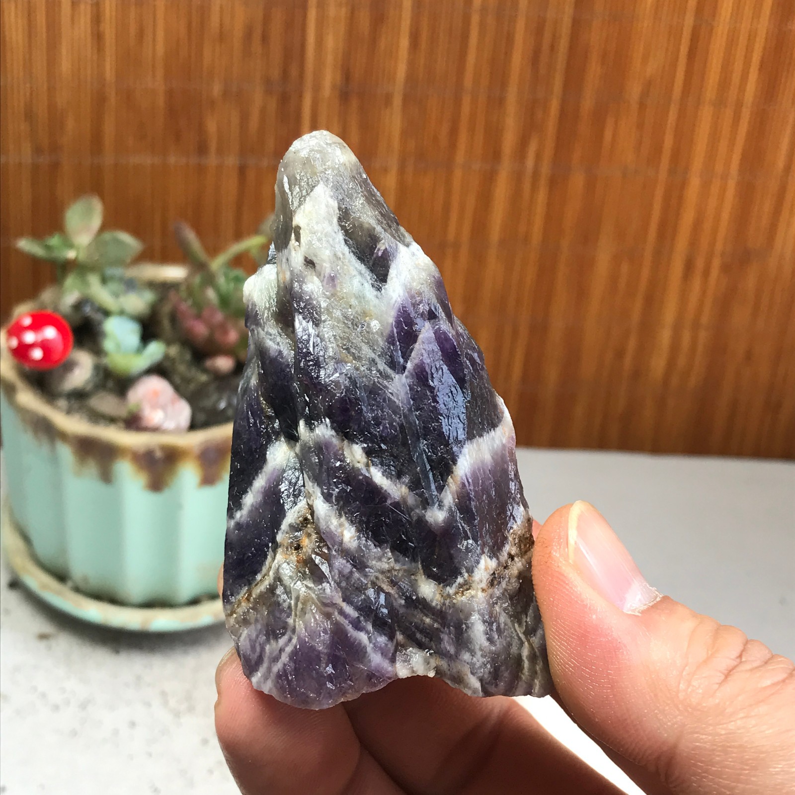78-40-26mm Natural Dreamy amethyst Crystal gemstone Rough Mineral Specimen A4776
