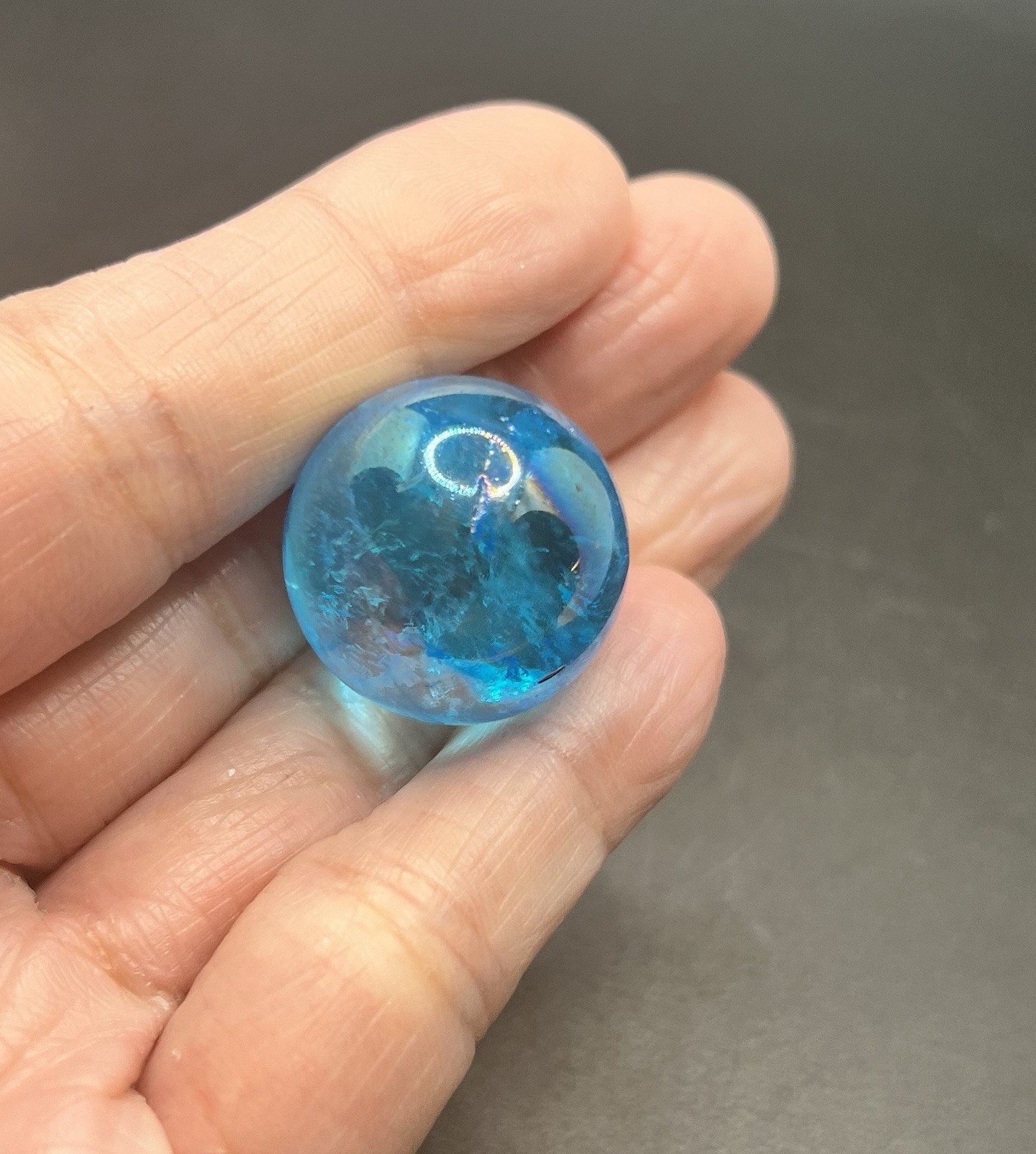 Aqua Aura Genuine Quartz Mini Sphere 2pcs 32.7g Total 23mm