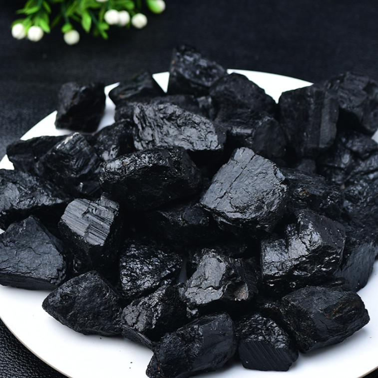Raw Rough Black Tourmaline Chunks Healing Crystal Mineral Rocks for Jewelry DIY