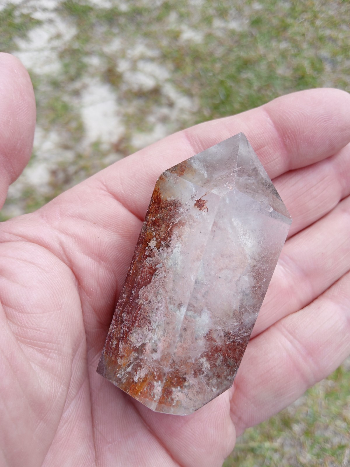 Lot of 5 Phantom (Ghost👻) Quartz Crystal Wand Points Healing. Over 1 Pound! Z1