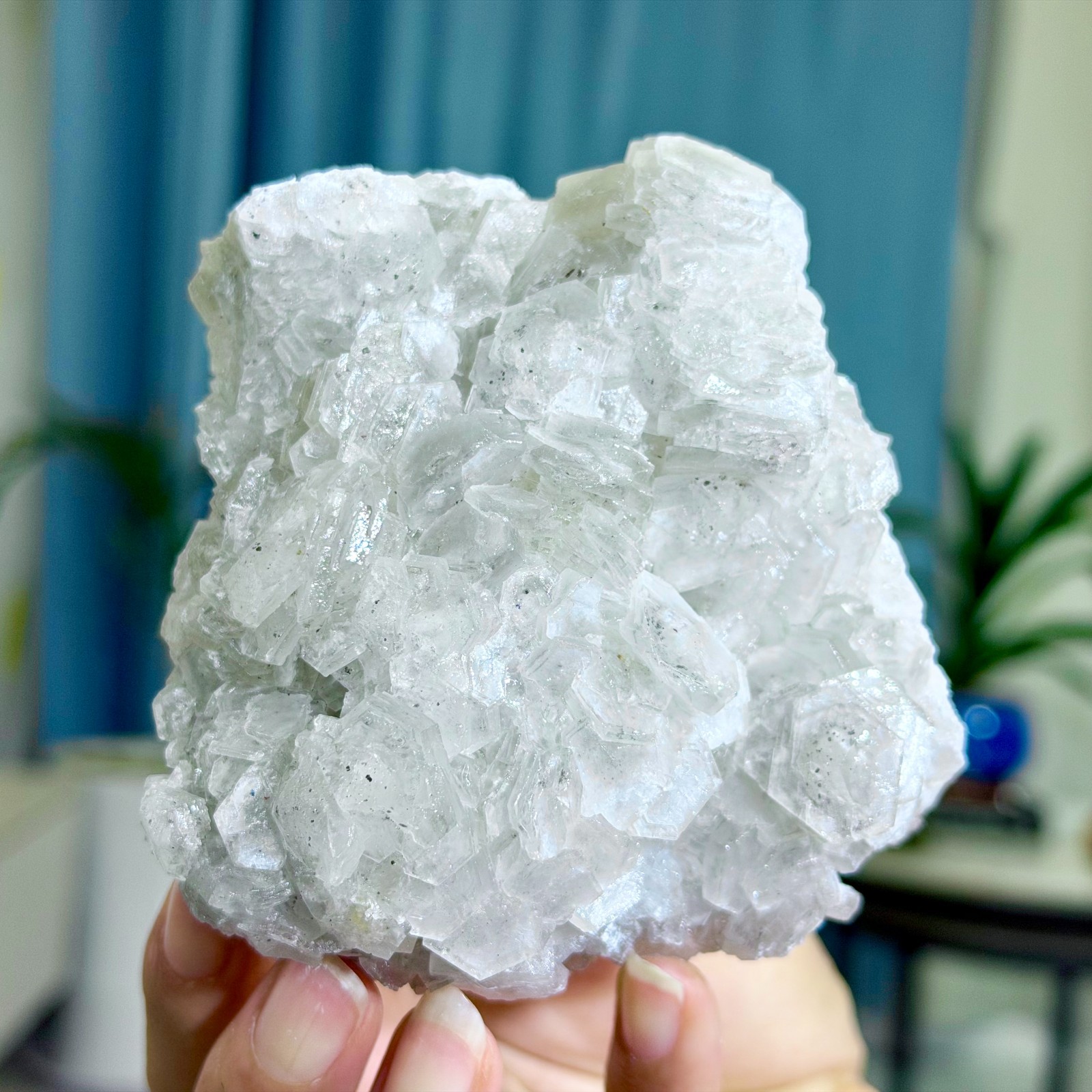 493G Natural String of Copper Coins Calcite/Fluorescent Glow Under UV Light