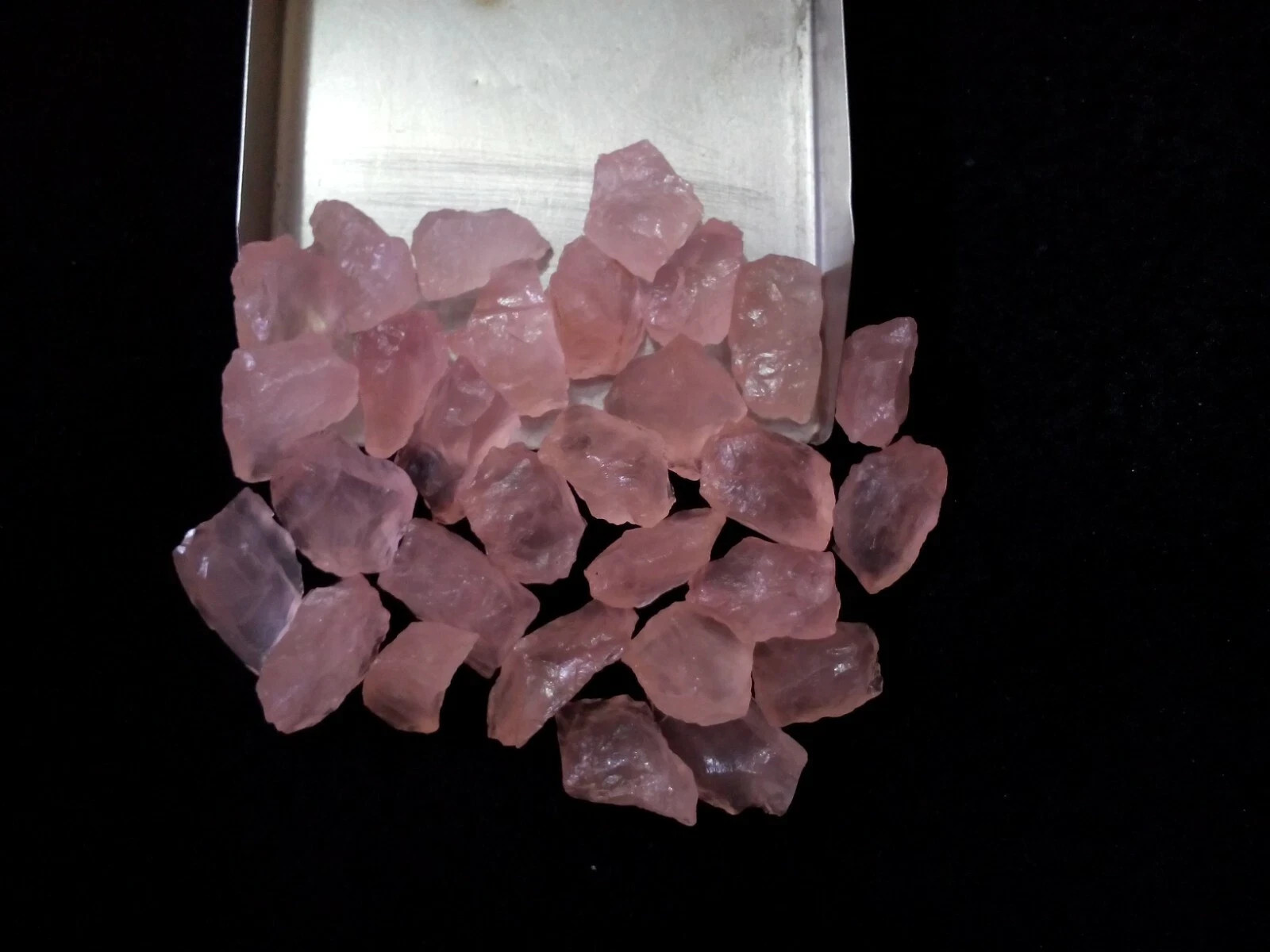 AAA+ Awesome Rose Quartz 10 Piece Raw 16-20 MM Size Healing Rose Quartz Jewelry