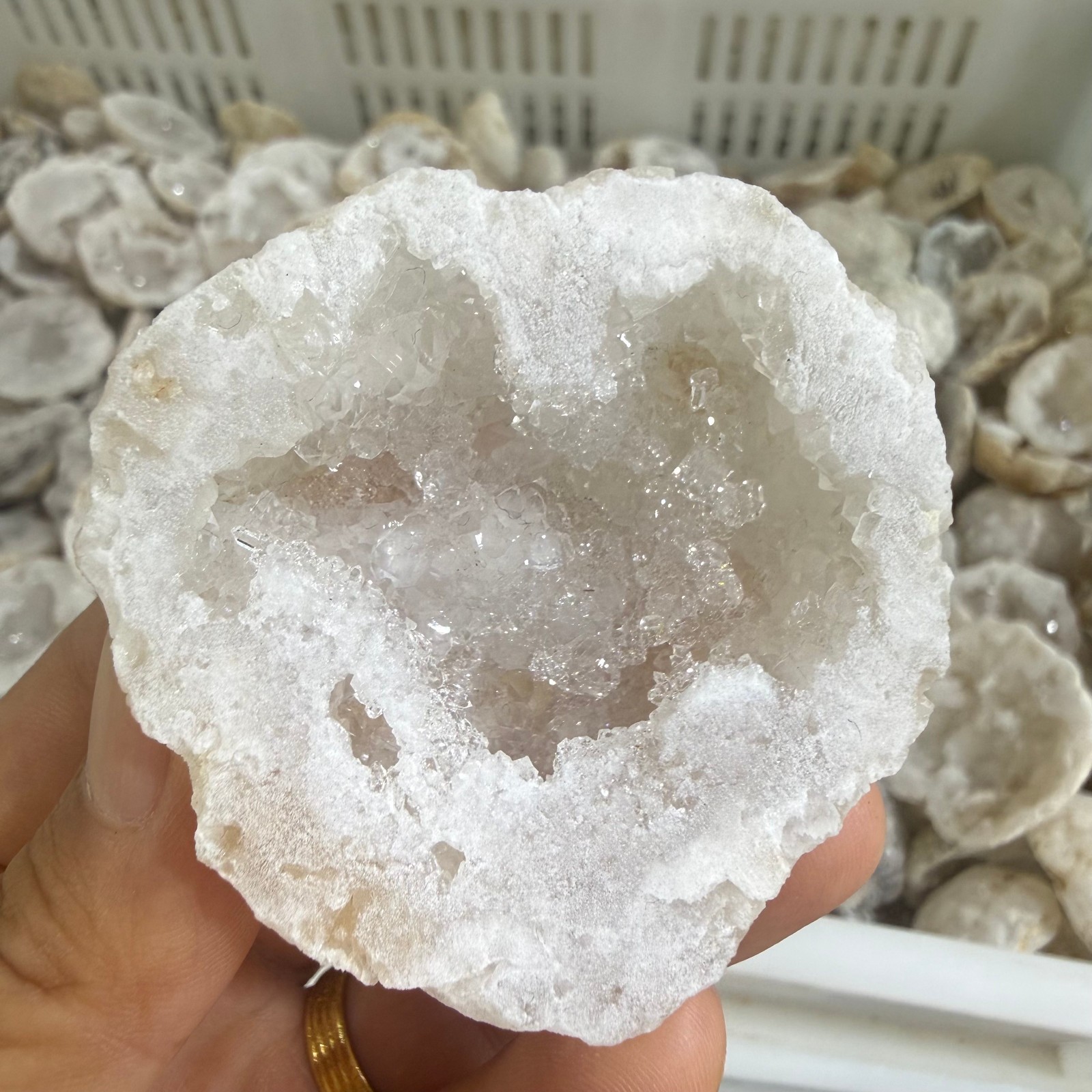 natural White crystal Cave run-of-mine quartz crystal Healing gift random 1pc