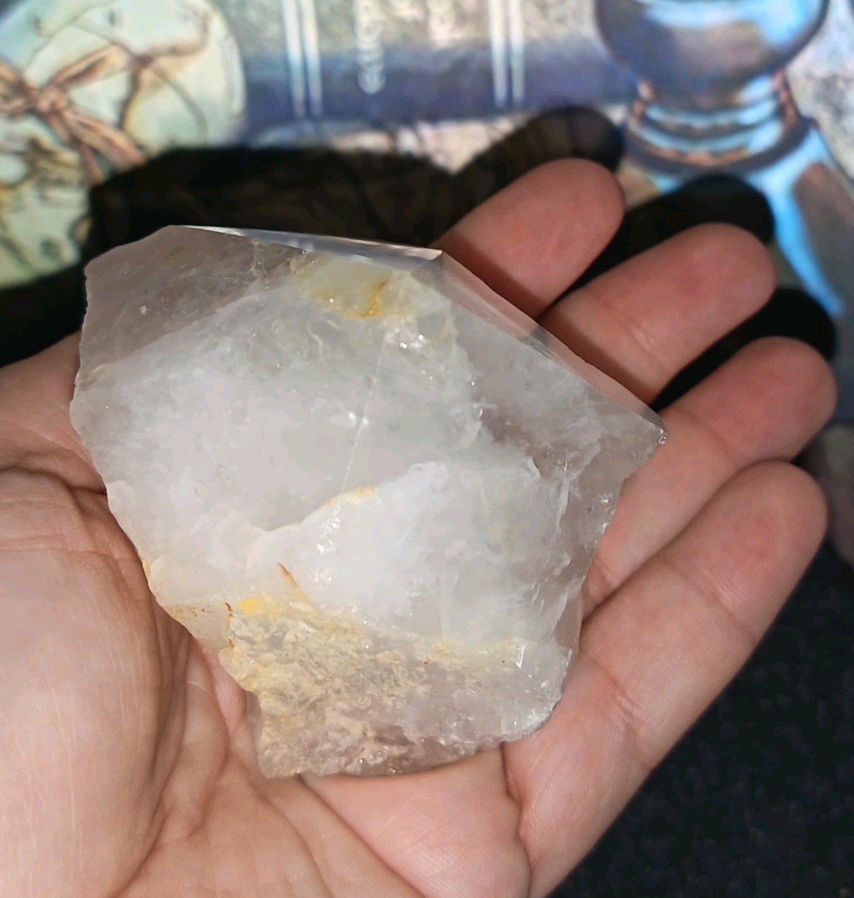 Clear Quartz With Golden Healer Inclusion Cut Base Polished Point 200-250g