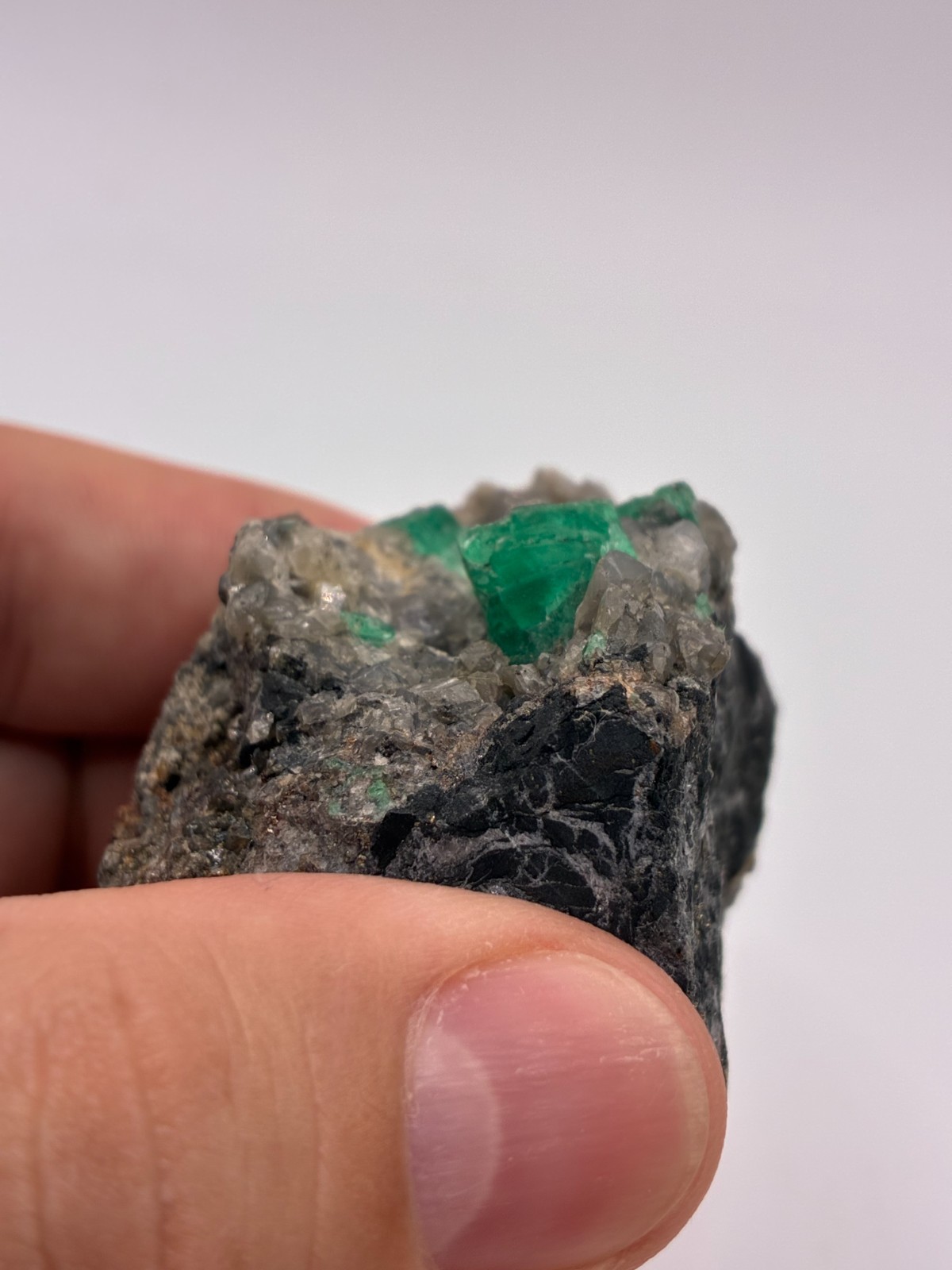 Rough Crystal Colombian Emerald Raw Matrix Collector Piece, Natural Not treament