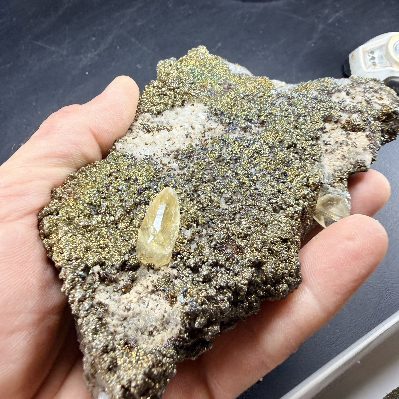 Calcite Galena Iridescent Chalcopyrite Crystal Combo / Sweetwater Mine *Video*