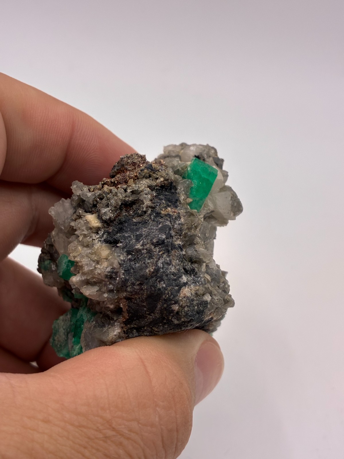 Rough Crystal Colombian Emerald Raw Matrix Collector Piece, Natural Not treament