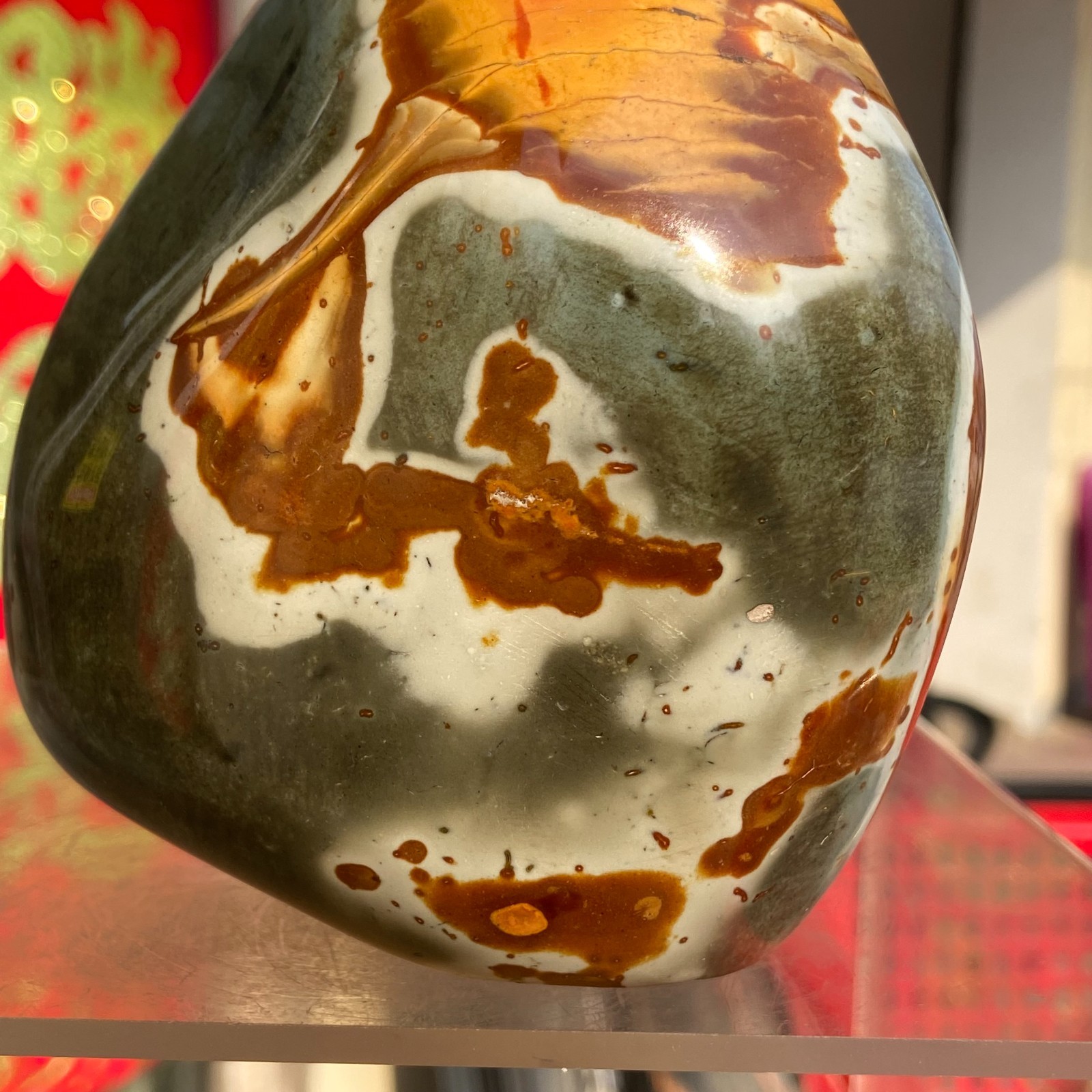 3.02LB Large Polychrome Ocean Landscape Jasper Stone Mineral Display Specimen