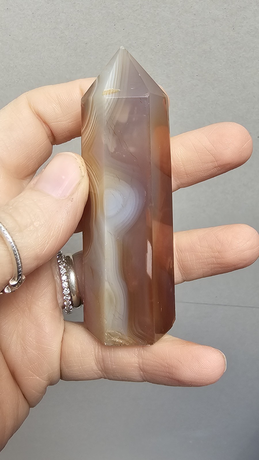 ⭐️SALE⭐️ Carnelian Agate tower point generator gemstone healing 7.8cm 76g