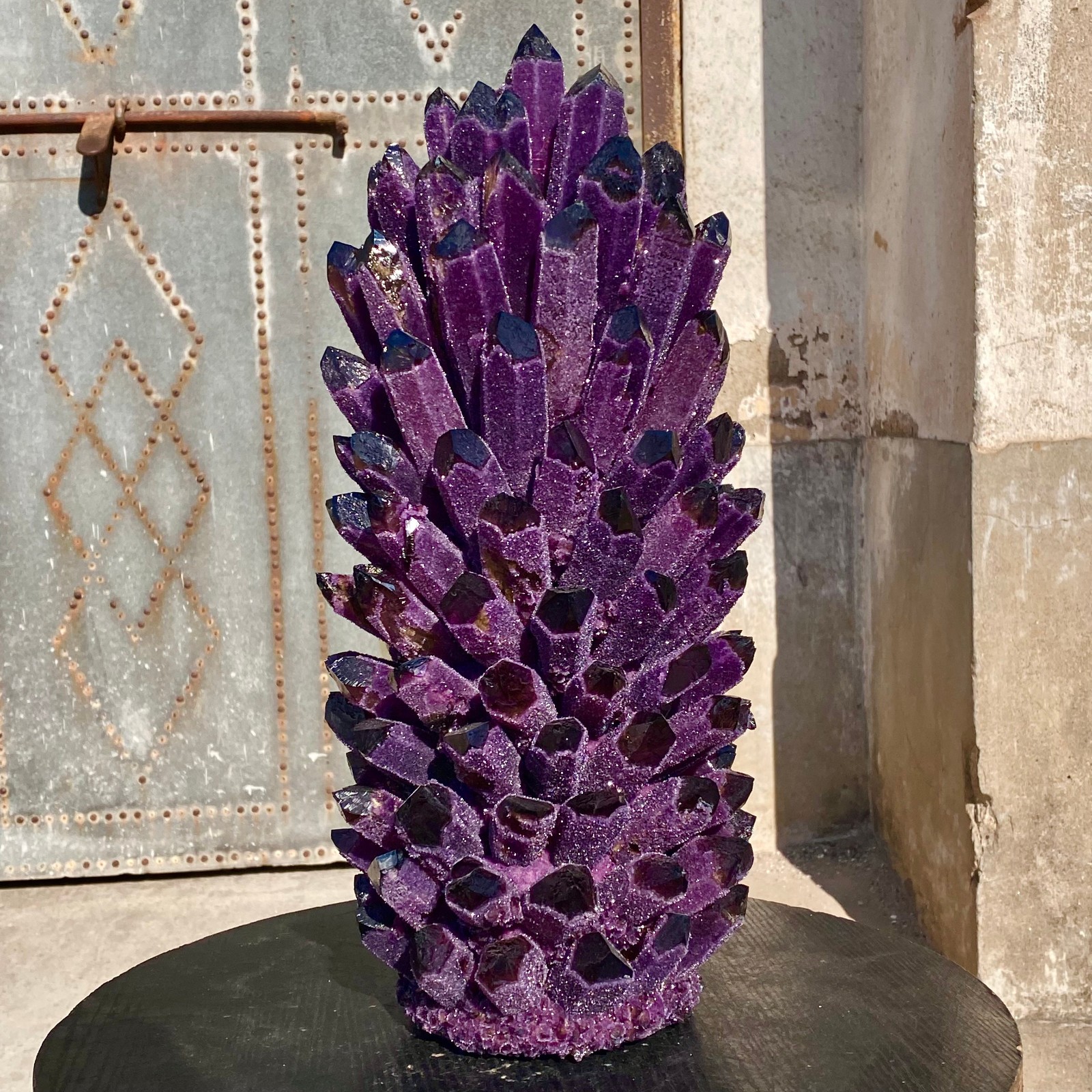 24.8LB New Find purple PhantomQuartz Crystal Cluster MineralSpecimen