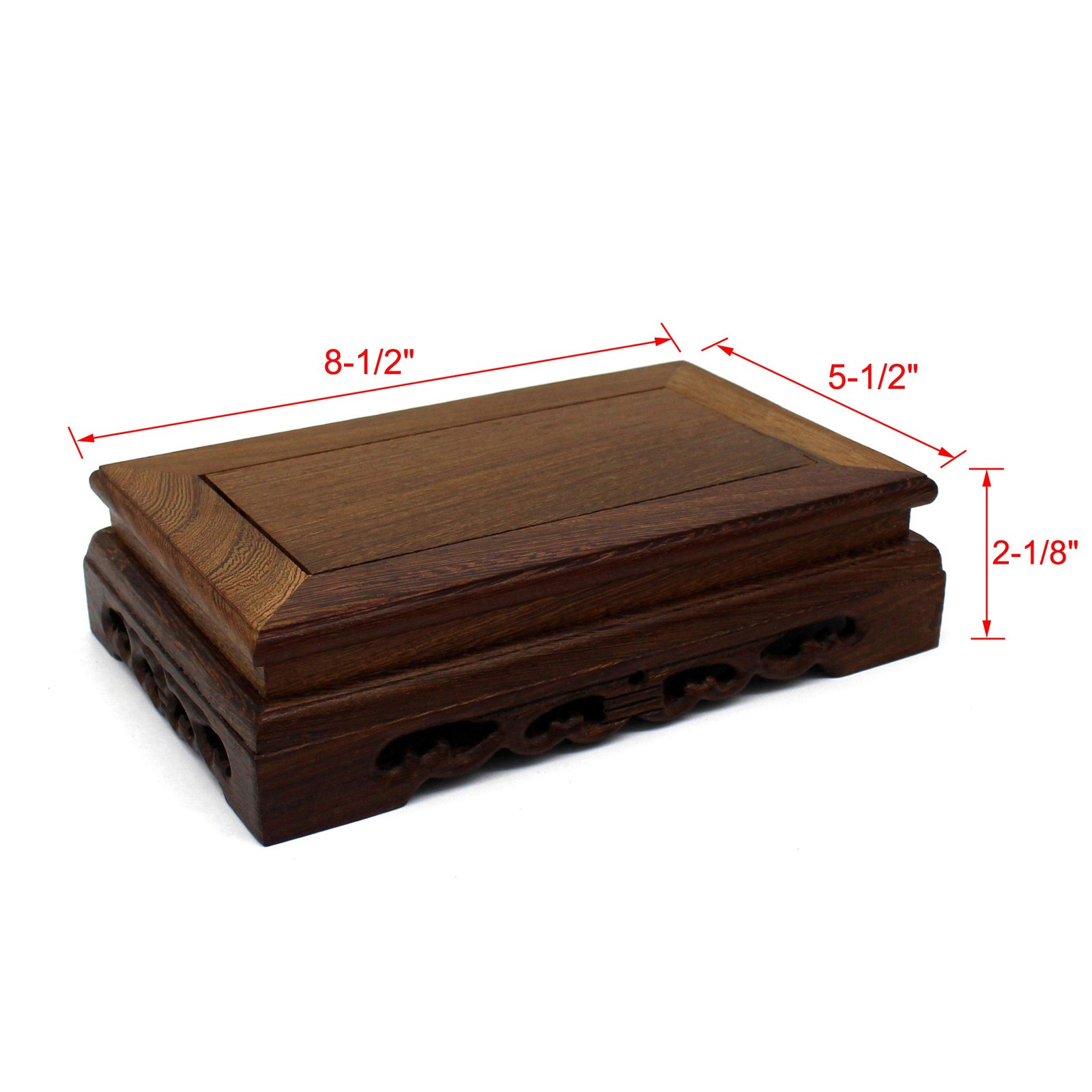 CVHOMEDECO. Primitives Rustic Rosewood Rectangle Display Stand Vase Pot Base …