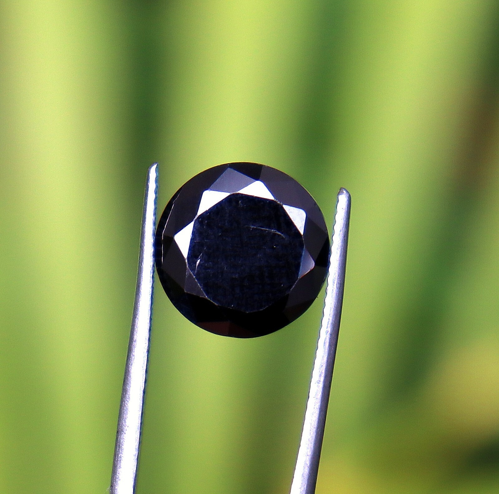 7 Ct Natural Moissanite Black Color Round Cut Certified Loose Gemstone