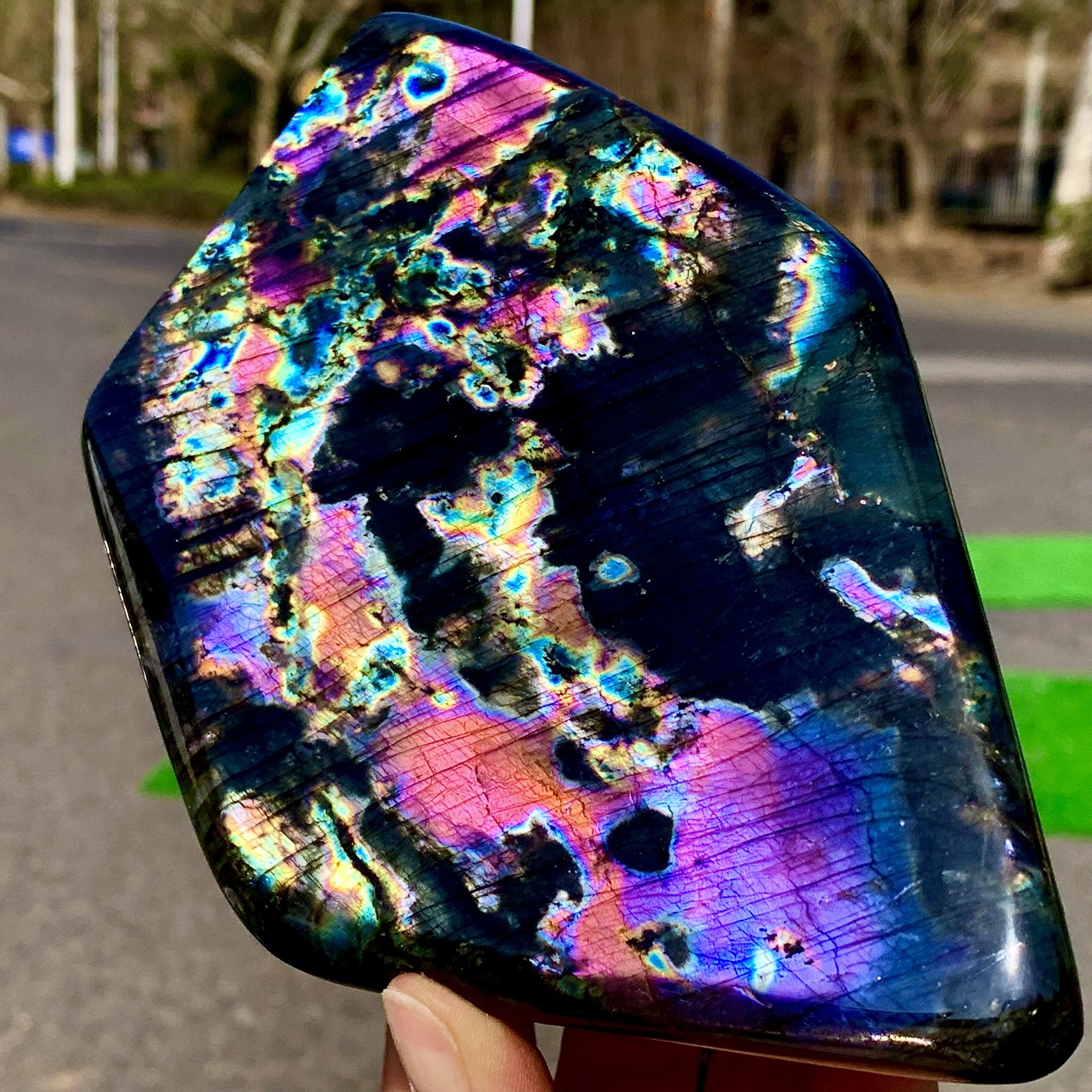 2.81LB Natural Gorgeous Labradorite QuartzCrystal Stone Specimen Healing