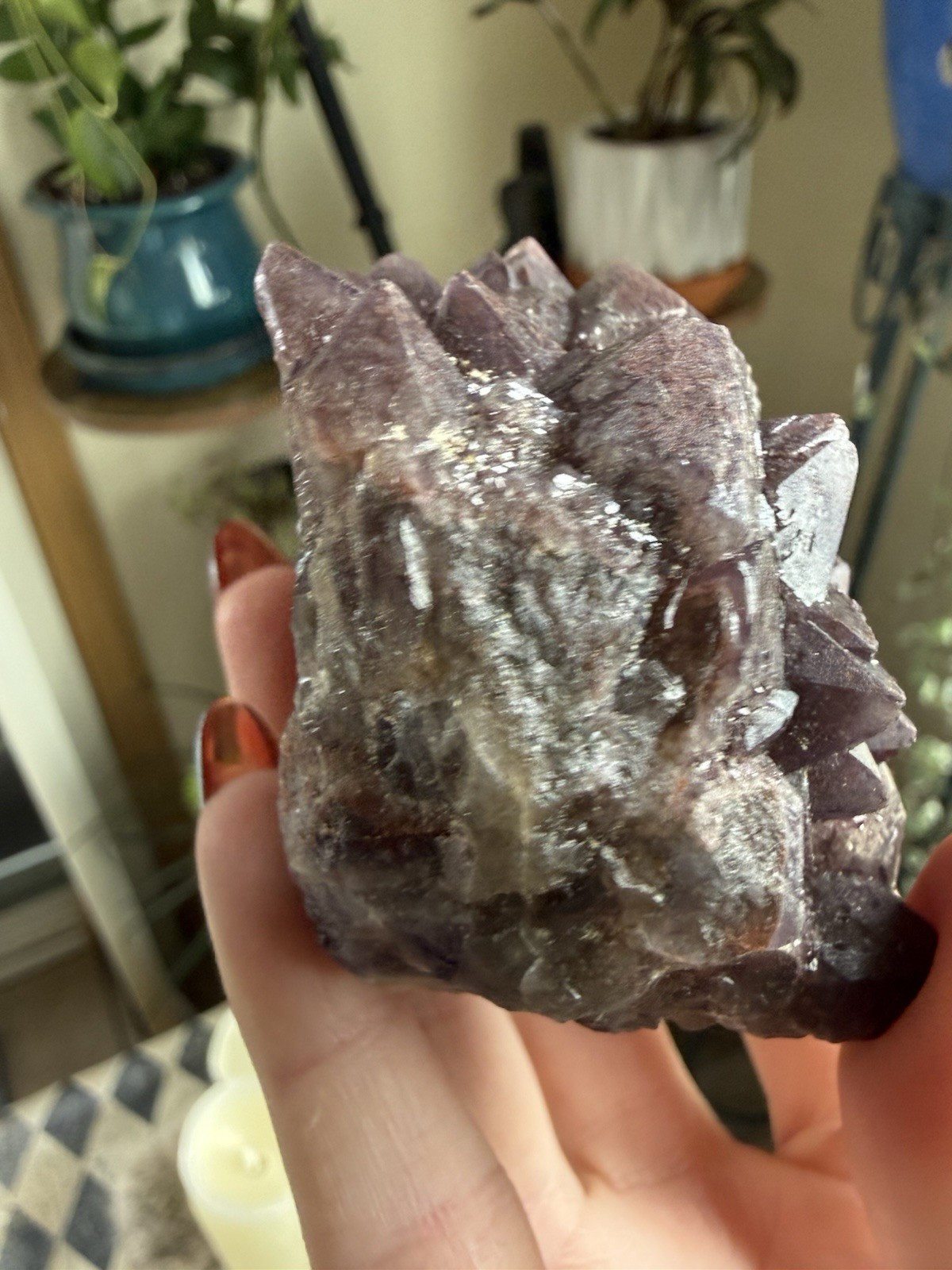 Purple Amethyst Crystal Cluster Specimen – Approx. 2.5 Inches